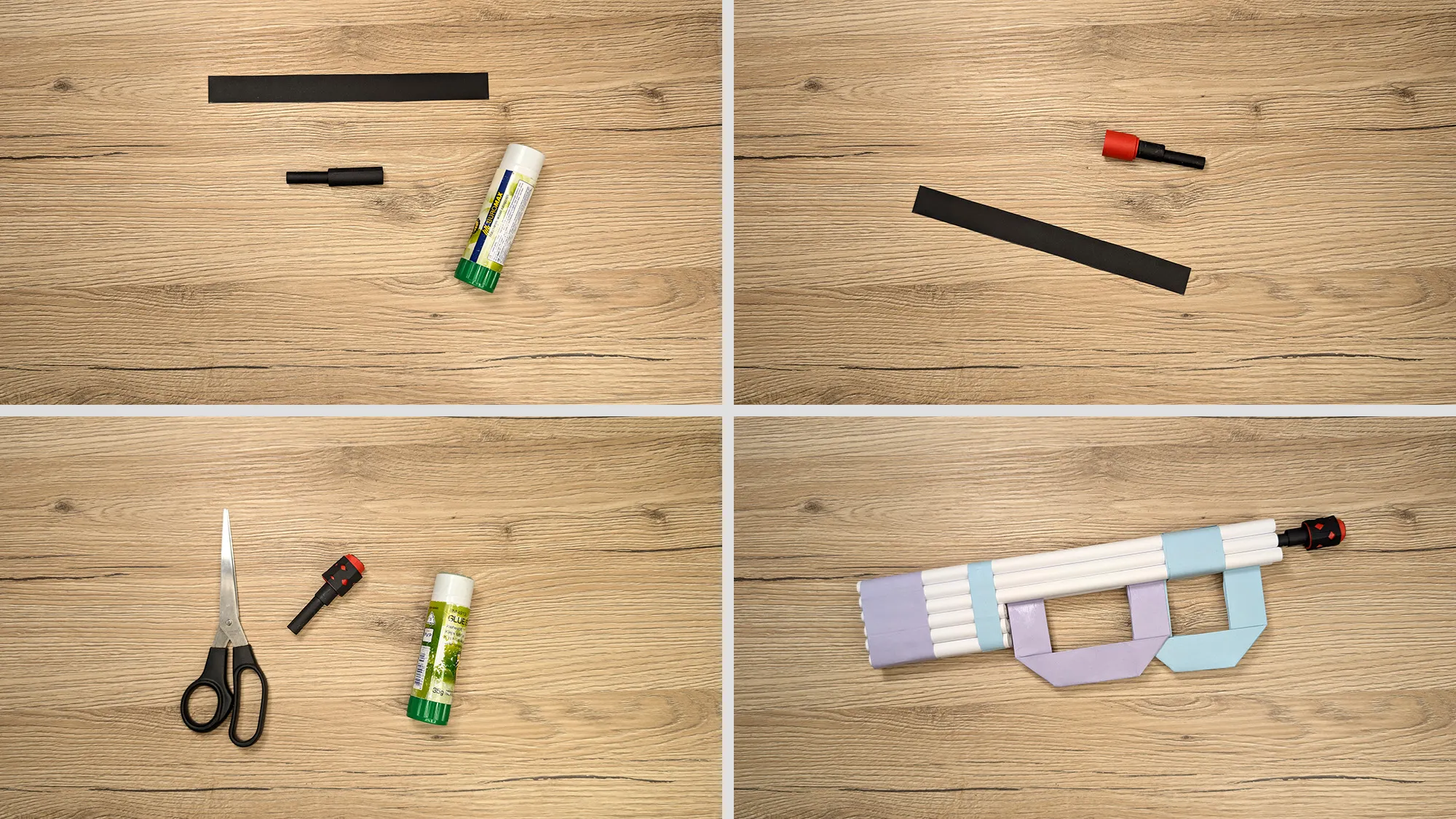 p90-maschinenpistole-aus-papier-bauen-schritt-8.jpg P90 Maschinenpistole aus Papier bauen Schritt 8: die Röhren ineinander fügen für Waffenlauf