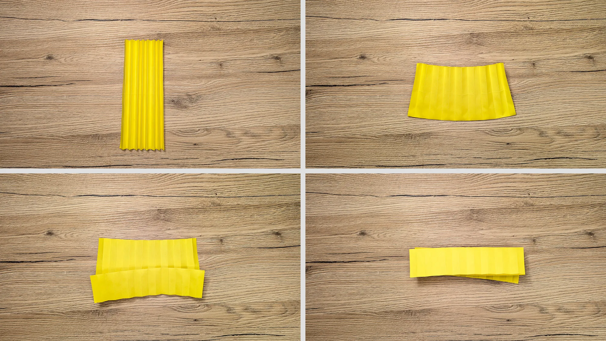 unendliches-papier-rad-basteln-schritt-5.jpg Unendliches Papier-Rad Schritt 5: Streifen öffnen und entlang der Faltlinien neu zusammenfalten