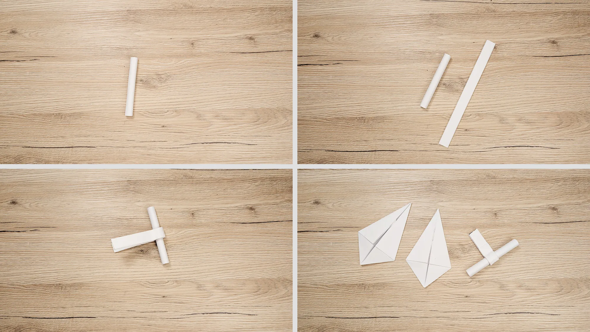 faustmesser-aus-papier-basteln-schritt-5.jpg Faustmesser aus Papier Schritt 5: Papierröhre rollen und mit Streifen umwickeln