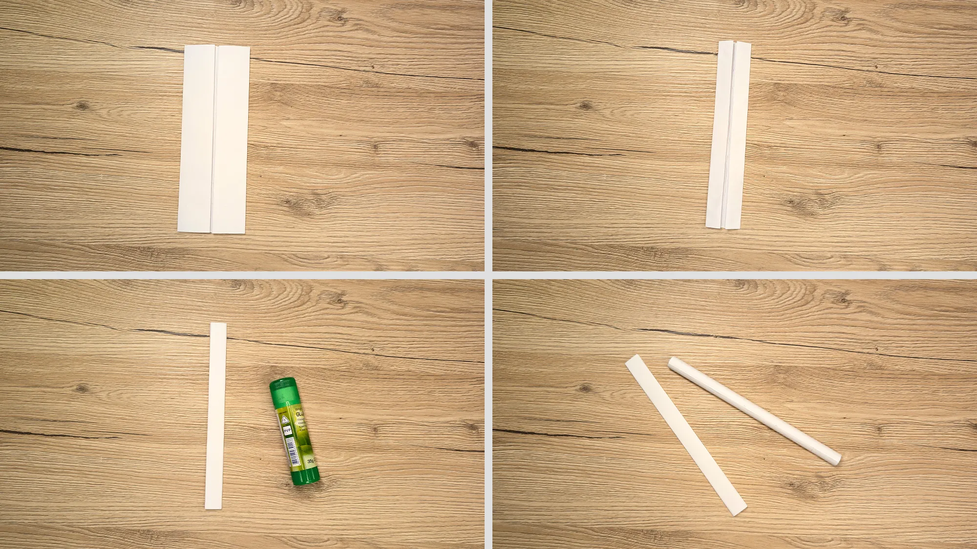 papier-schleuder-basteln-schritt-4.jpg Papier-Schleuder basteln Schritt 4: Kanten mehrmals nach innen gefaltet, schmaler fester Streifen in der Mitte zusammengeklappt