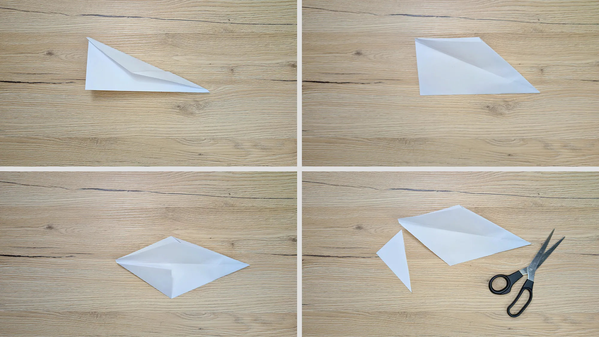 Superschneller Papierflieger Schritt 4: Überstehendes Stück unten abgeschnitten