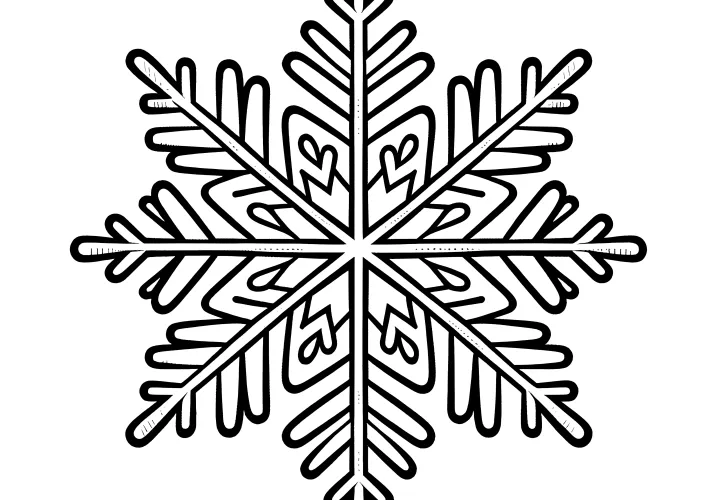 Снежинка для раскрашивания