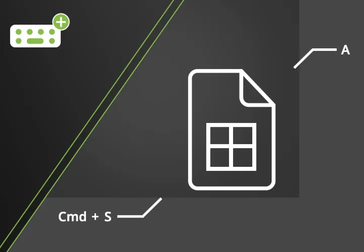 Snarveier for Google Sheets - tastatursnarveier i oversikten