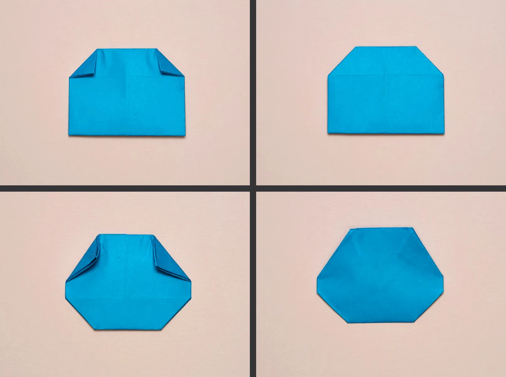 Patung Salju Origami: Panduan langkah demi langkah dengan foto. Gambar 3