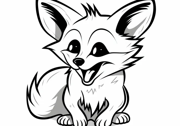 Laughing Fox: Free coloring page for download