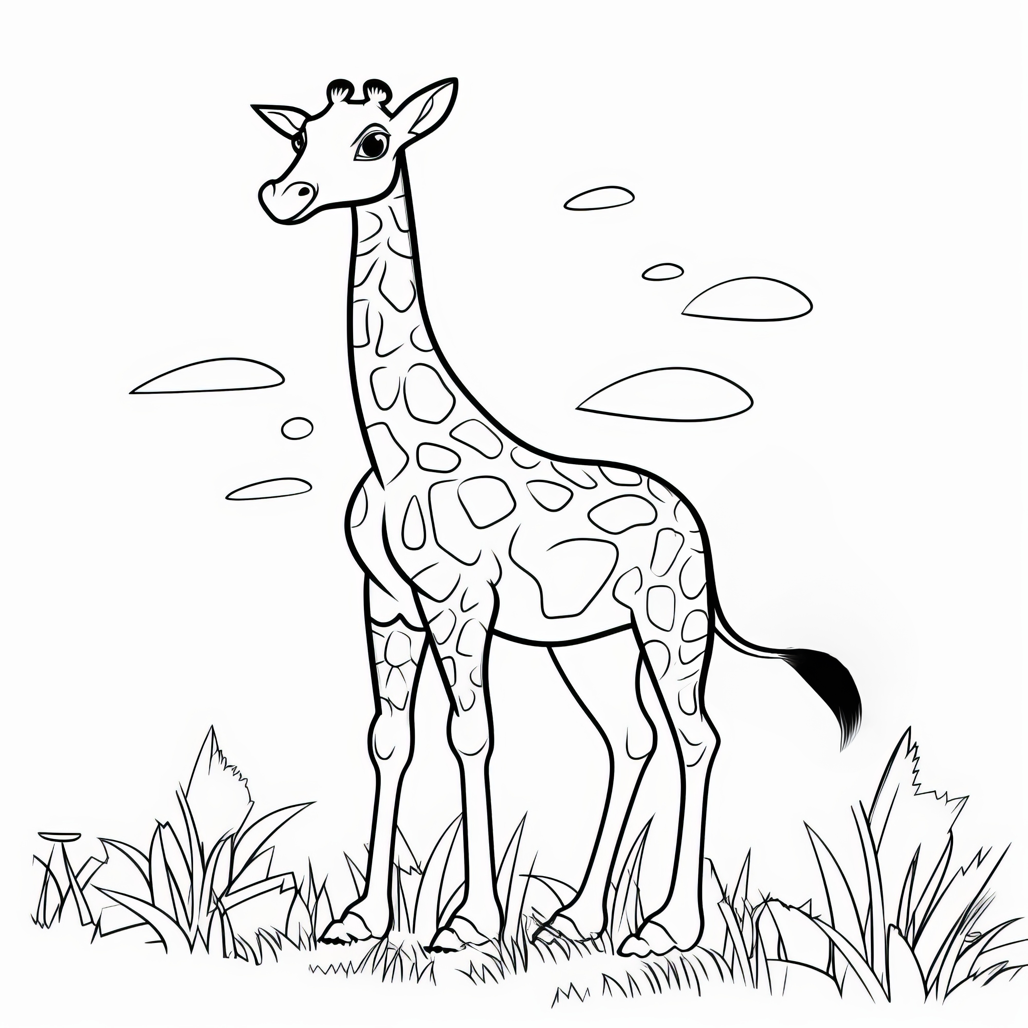 絵の中のキリン: 無料塗り絵