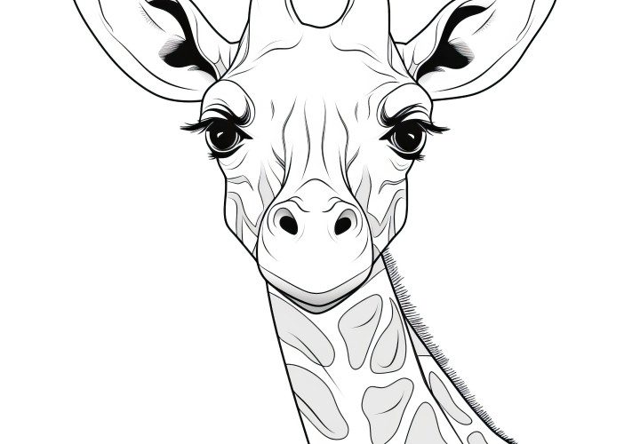 Realistische Giraffe: Malvorlage zum Download (Gratis) Realistische Giraffe: Malvorlage zum Download (Gratis)