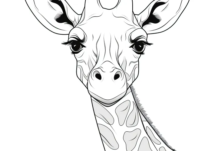 Realistická žirafa: Zafarbička na stiahnutie (zadarmo) Realistická žirafa: Zafarbička na stiahnutie (zadarmo)