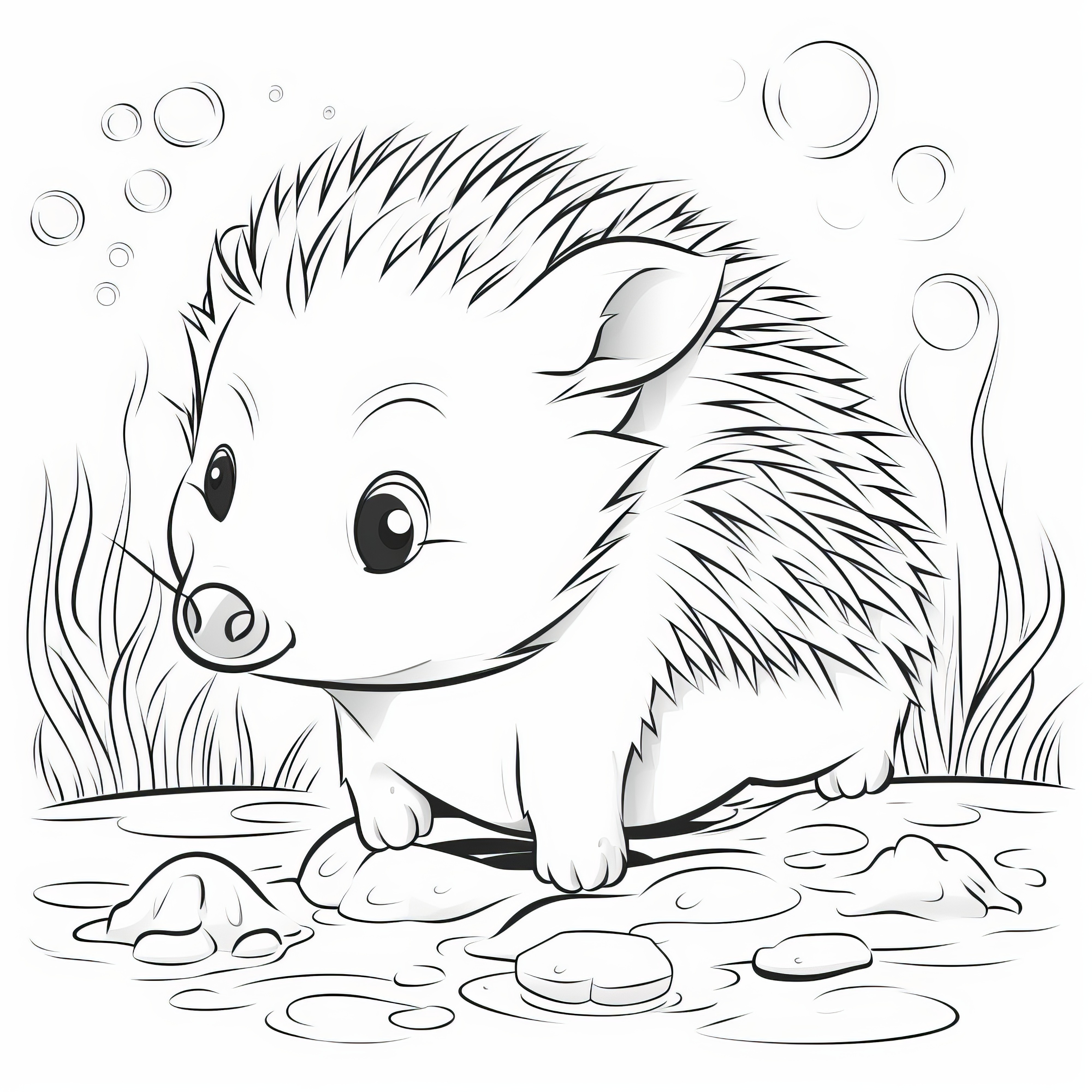Hedgehog coloring page free to download