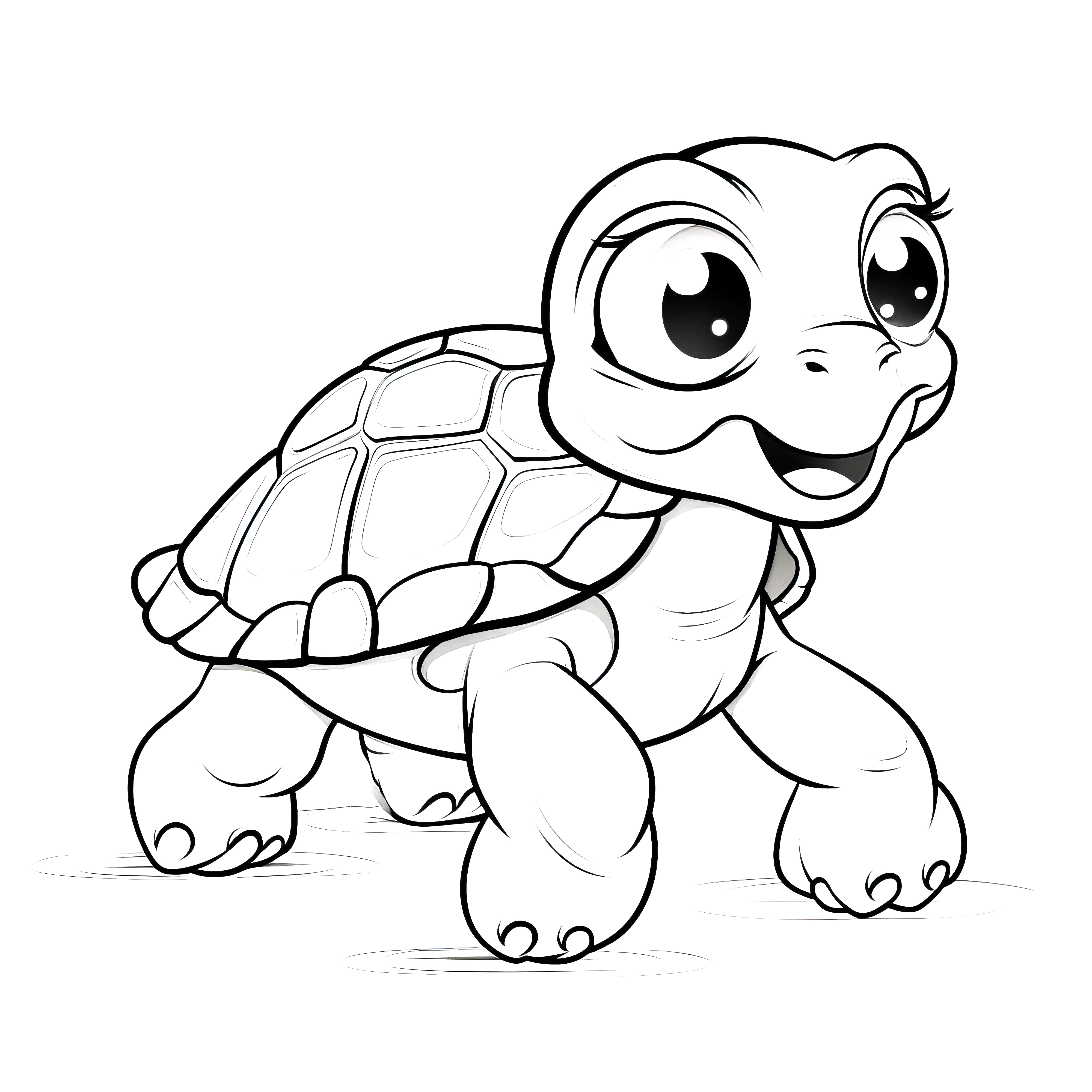 Small turtle coloring page - download for free & color in