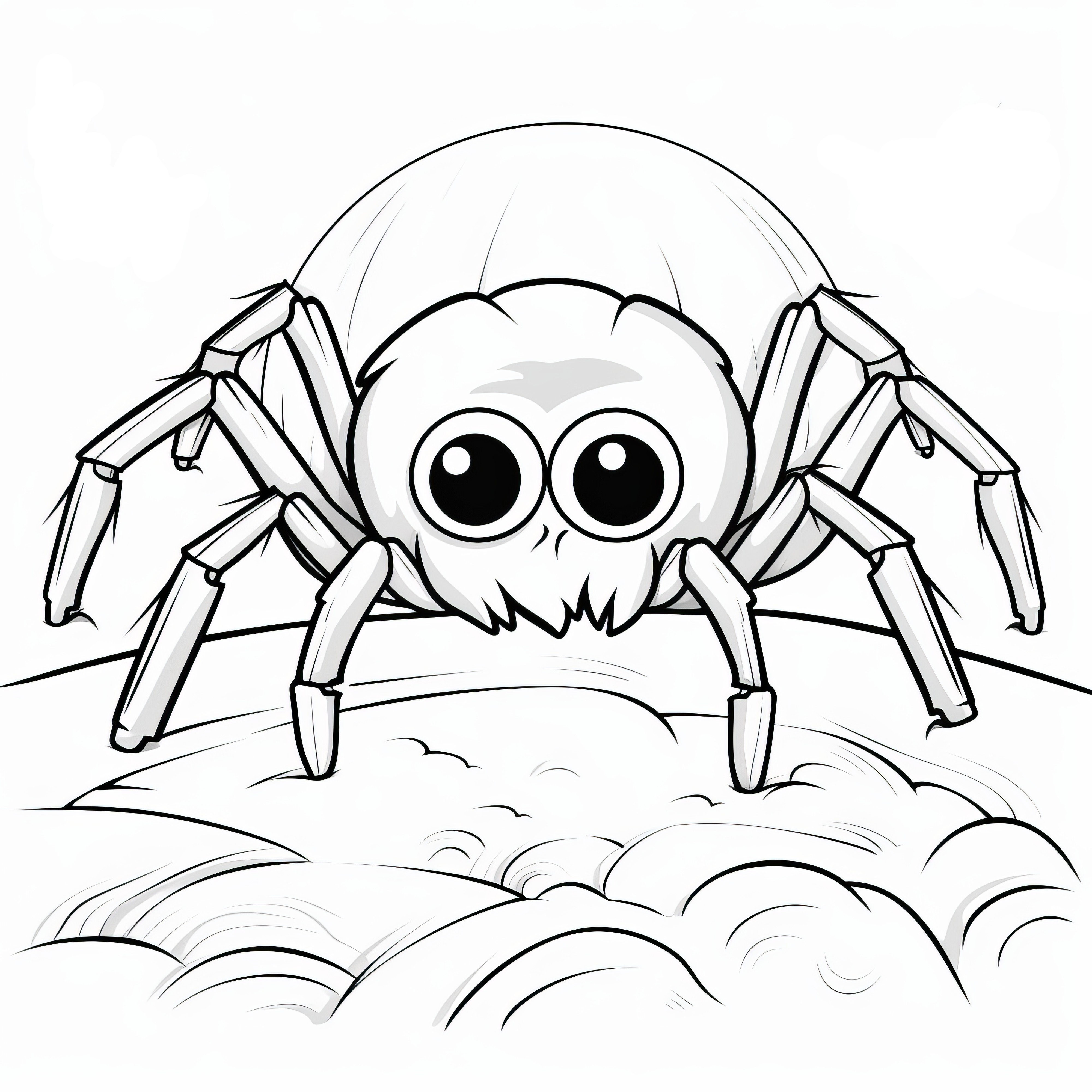 Big spider as a coloring picture (Free)