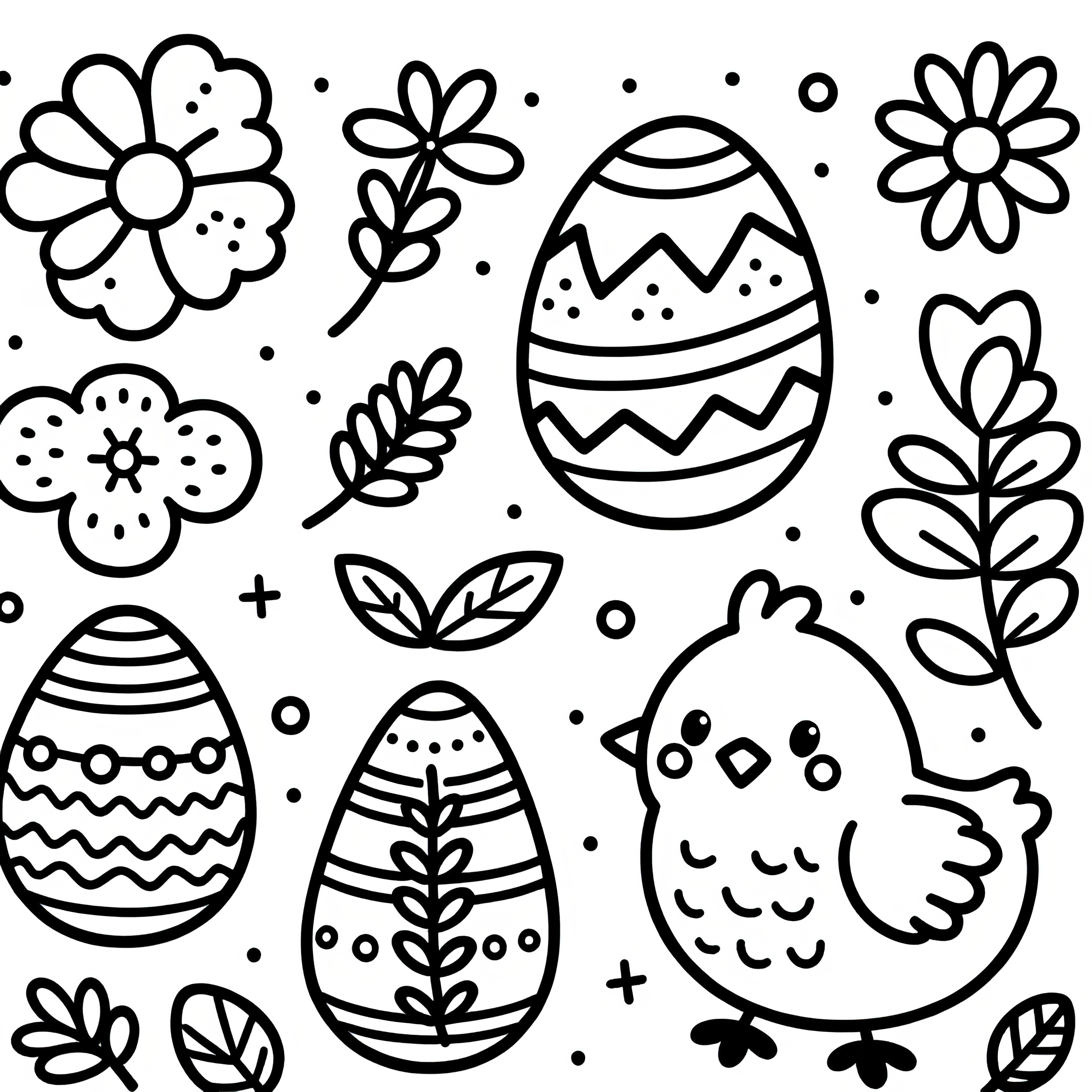 Simple Easter design to color (Free)