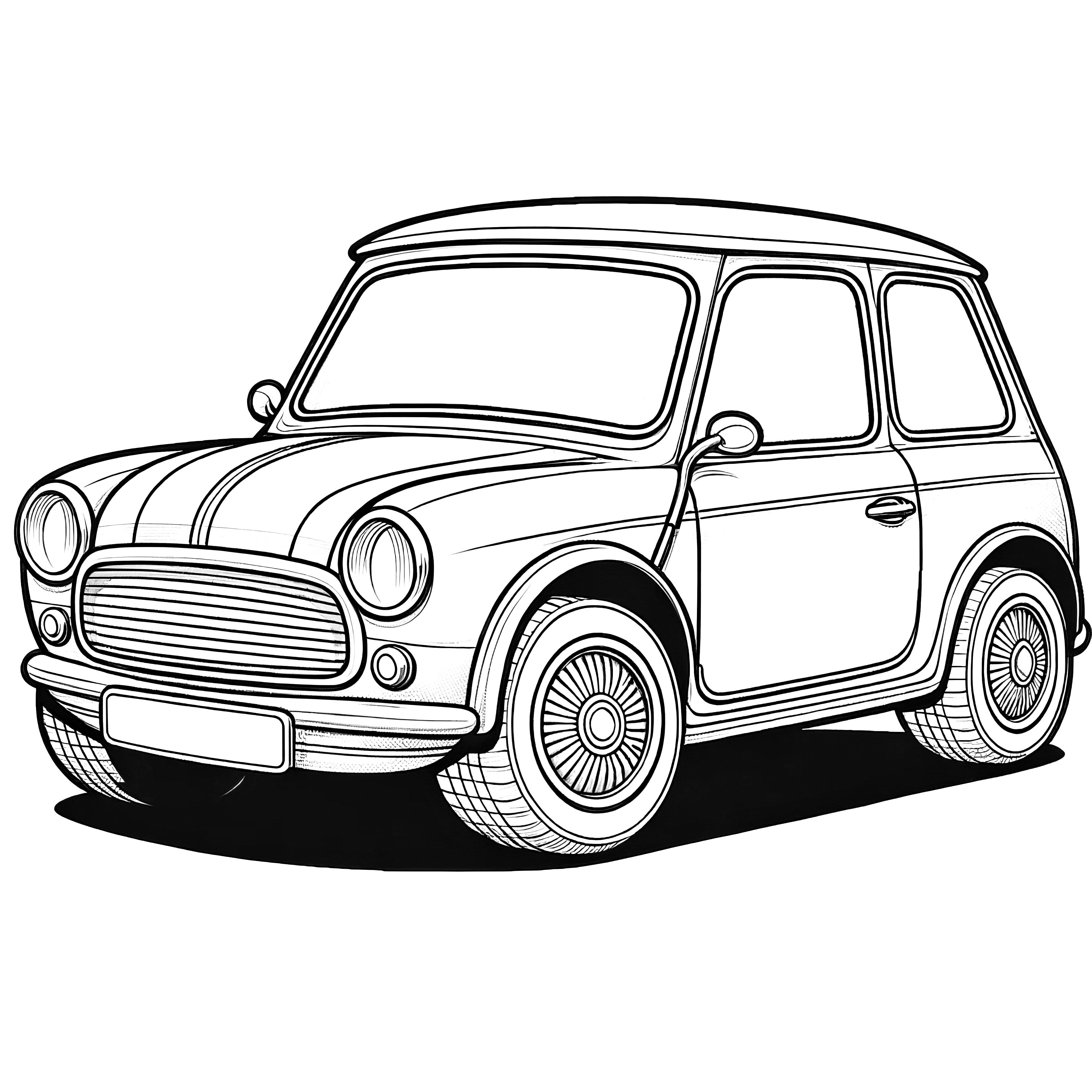 オールドトラバント: 小さな車のぬり絵(無料)