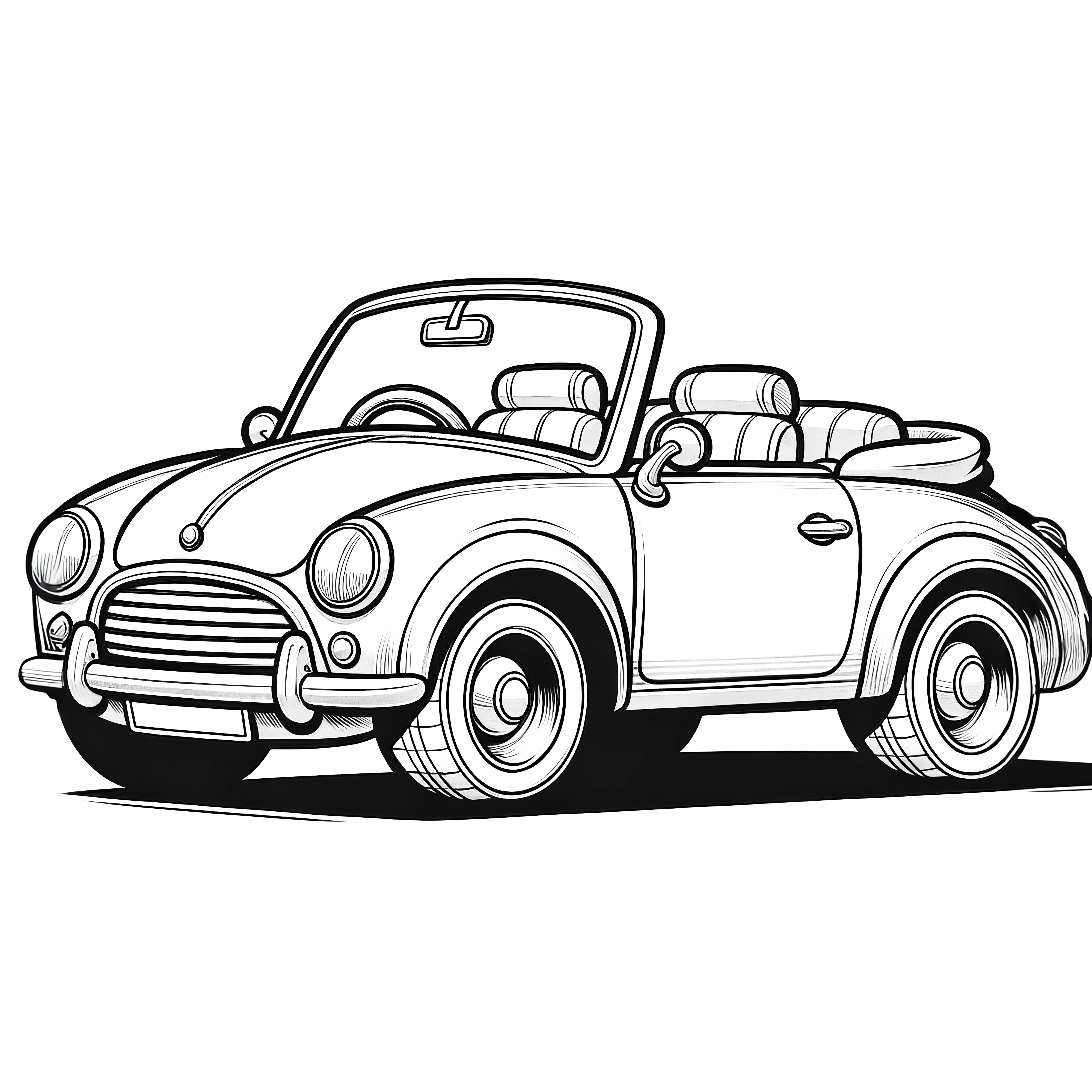 Mini Cabriolet: Jednoduchý vzor k vytištění (Zdarma)