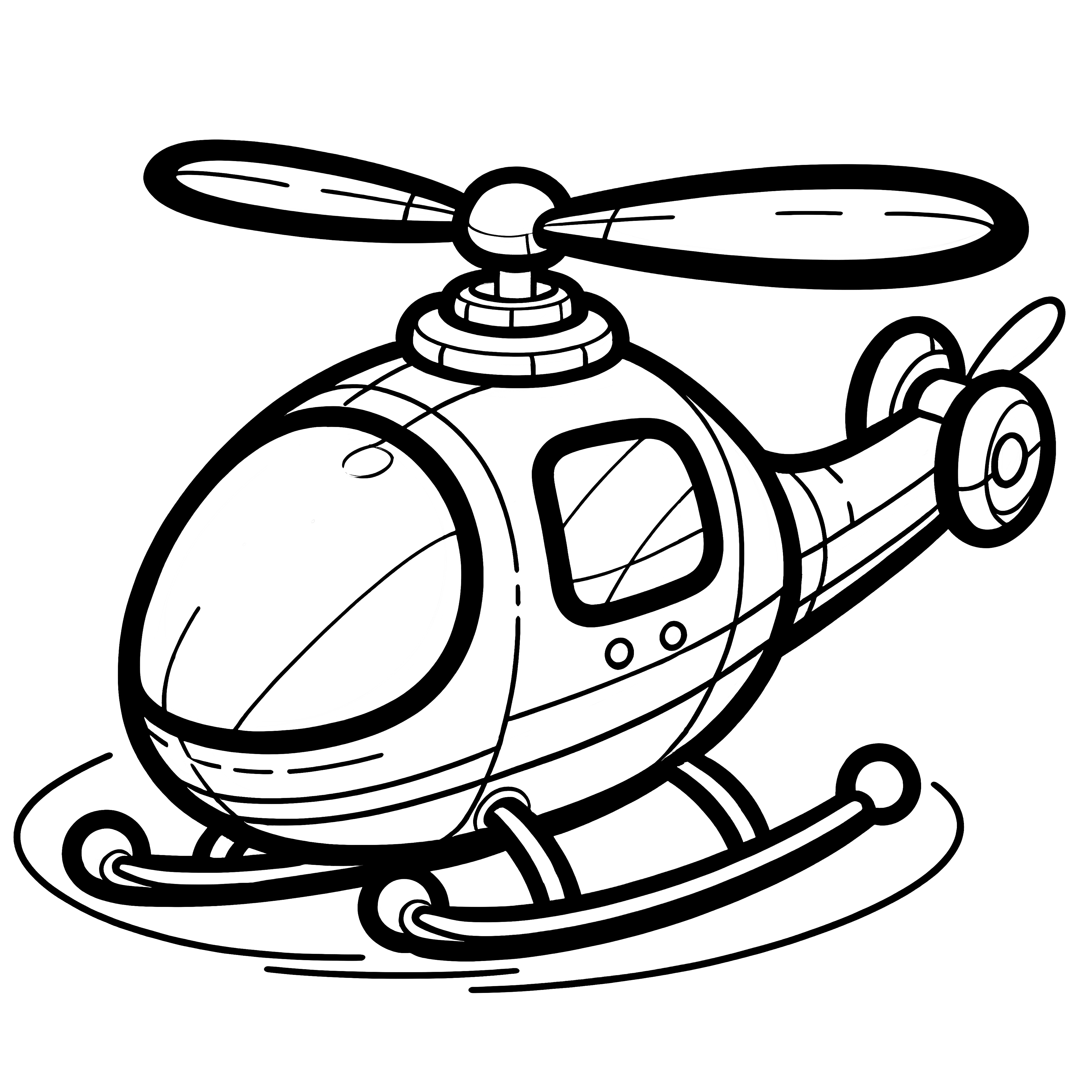 Petit hélicoptère : image à colorier et à imprimer (gratuitement)