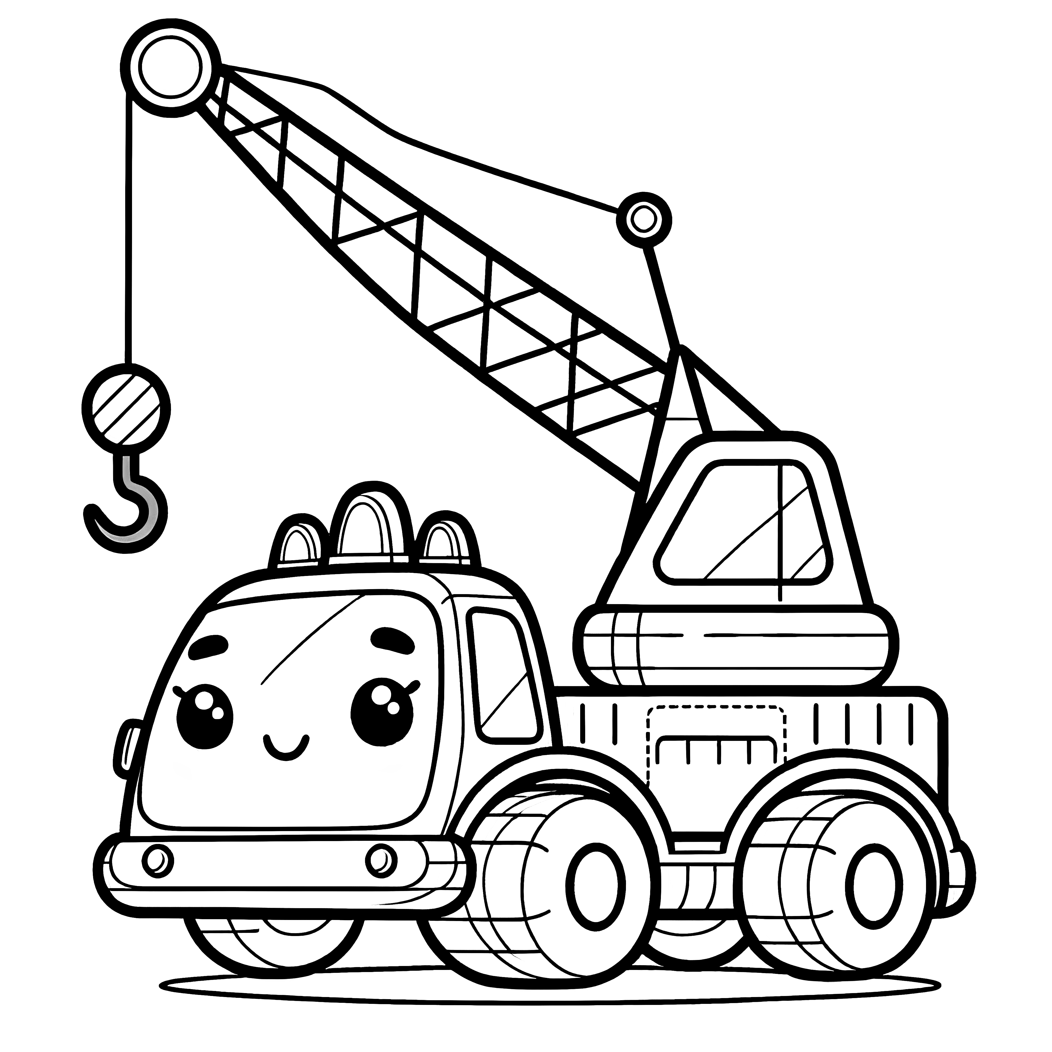 Desenho simples para colorir para crianças: Grou com olhos (gratuito)