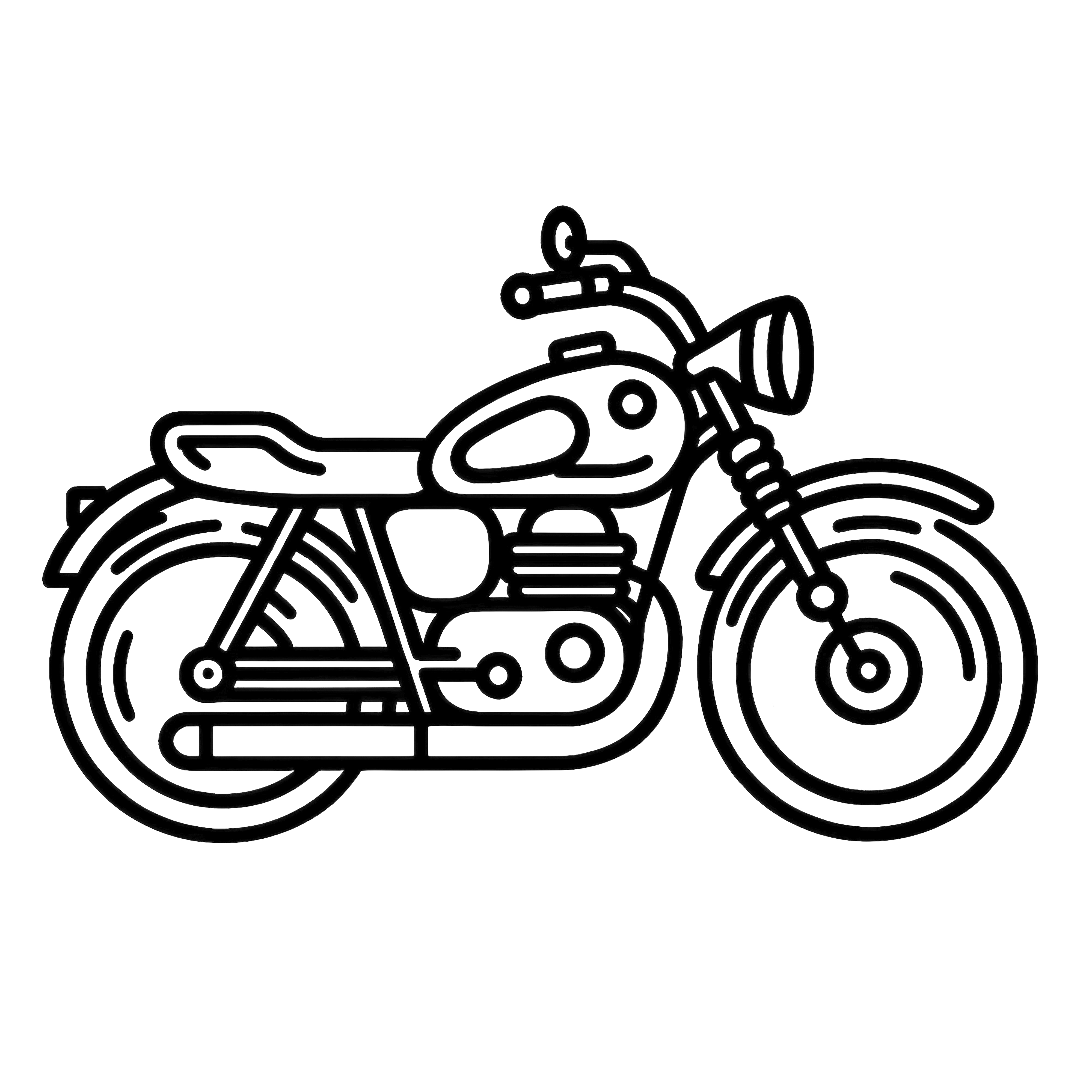 Jednoduché motorku ideální k vybarvení (Zdarma)
