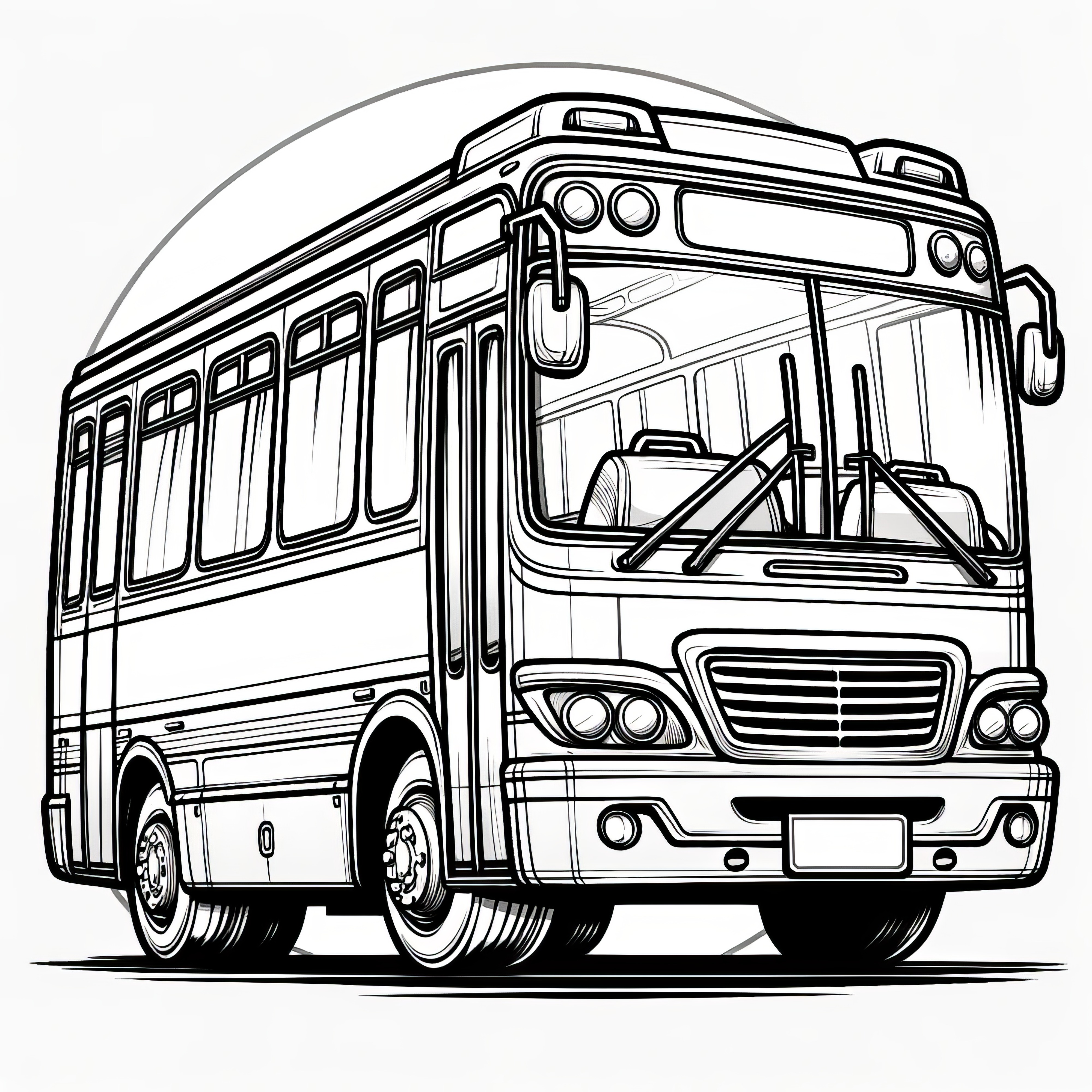 Klasický školní autobus: Obrázek ke stažení zdarma ke kolorování