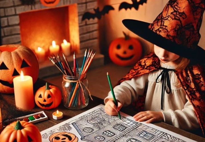 Halloween-bilder å fargelegge (gratis)