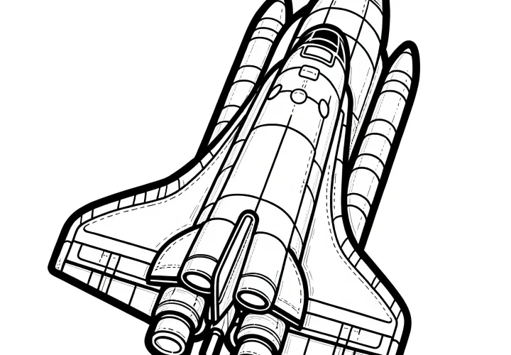 Vzor k vybarvení raketoplánu: Zdarma ke stažení