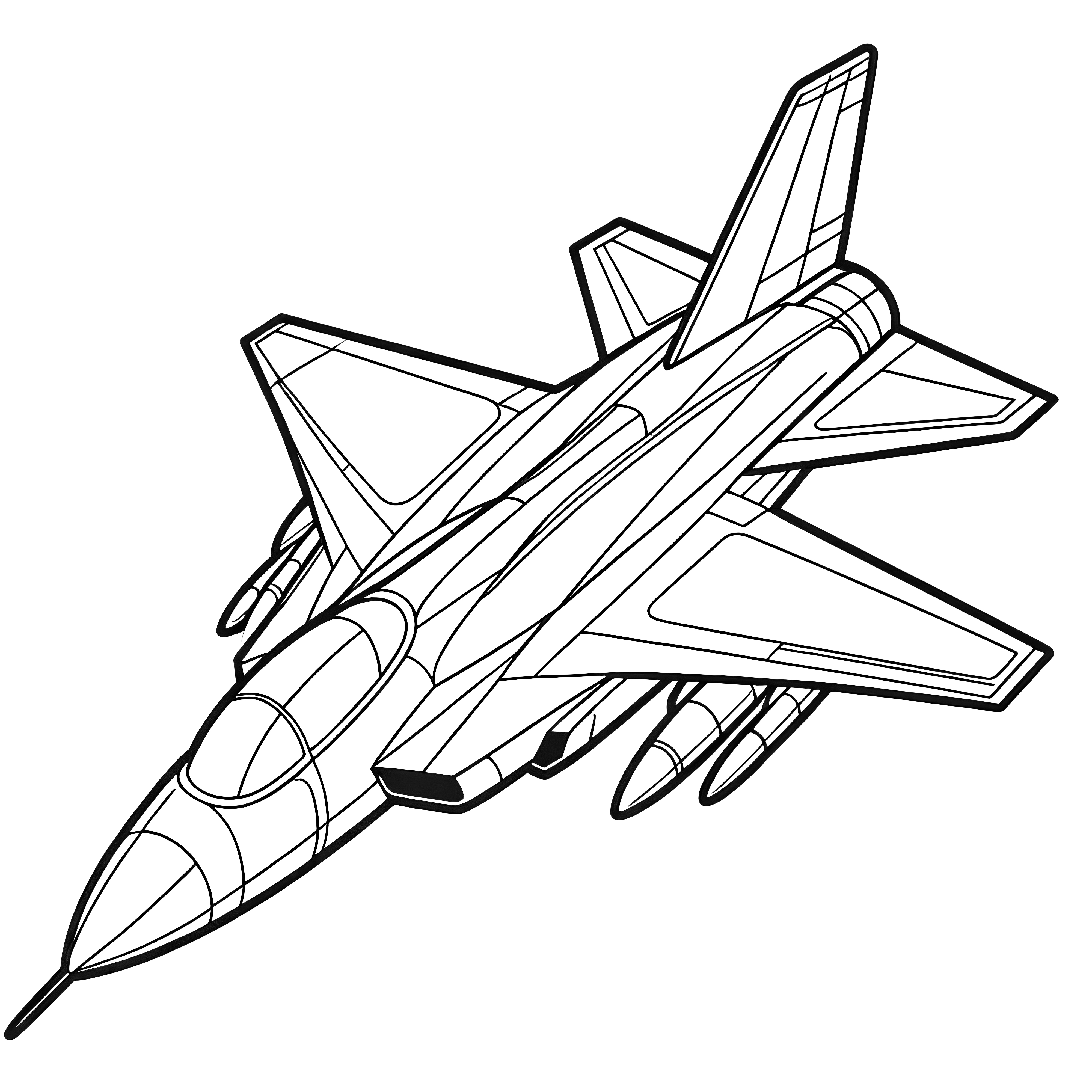 Impressive fighter jet coloring picture (free)