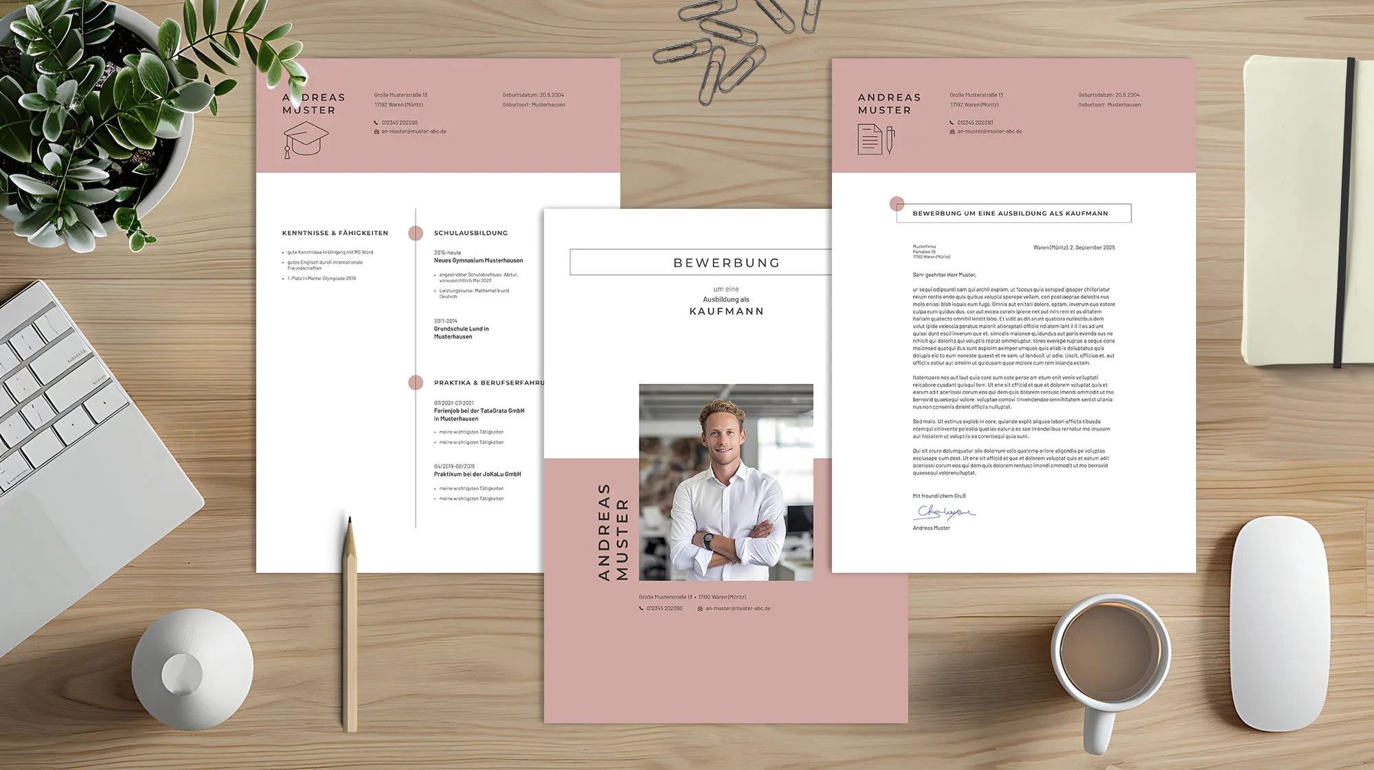 Application as a construction supervisor: cover letter and CV template to download
