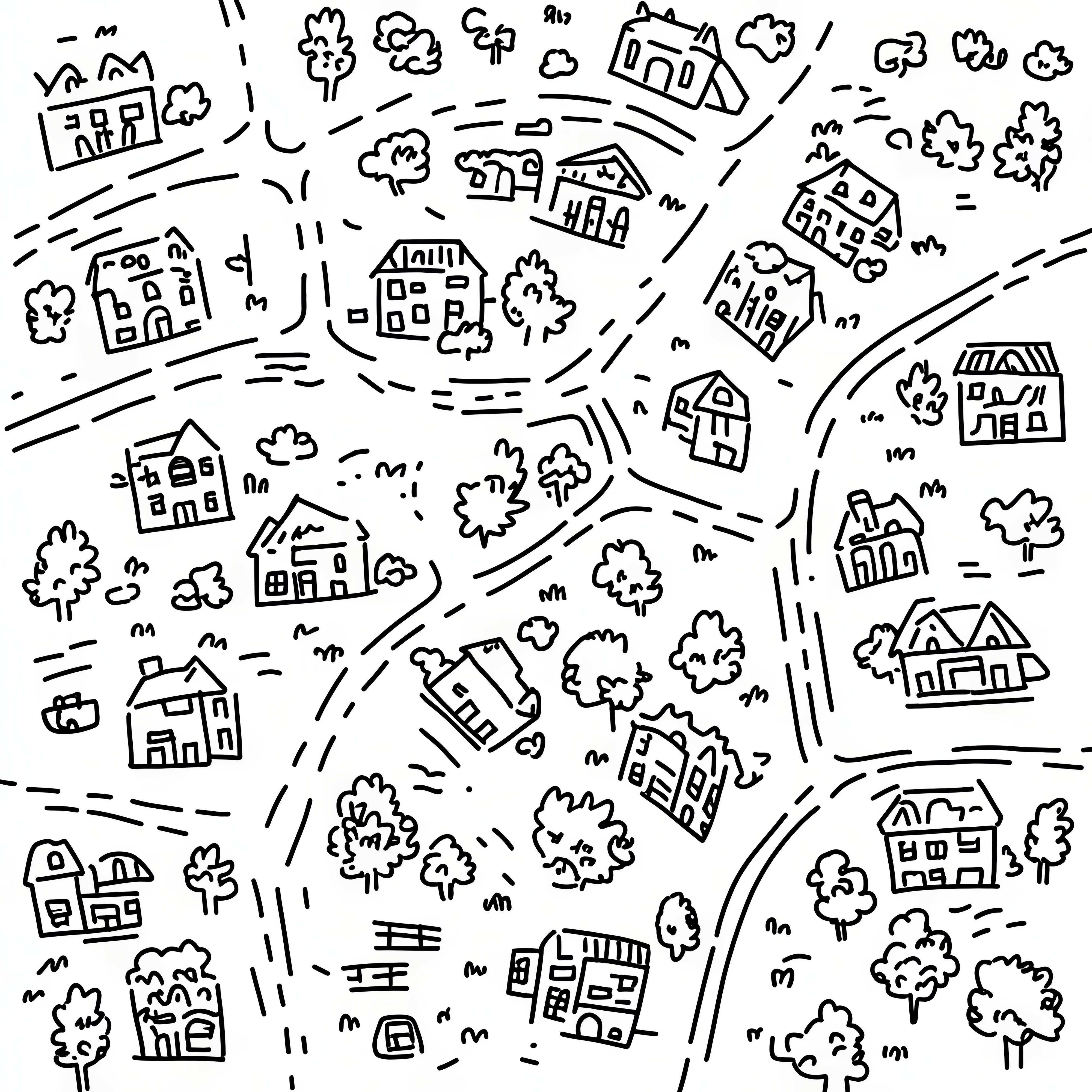 街の地図を塗り絵として無料で提供します。