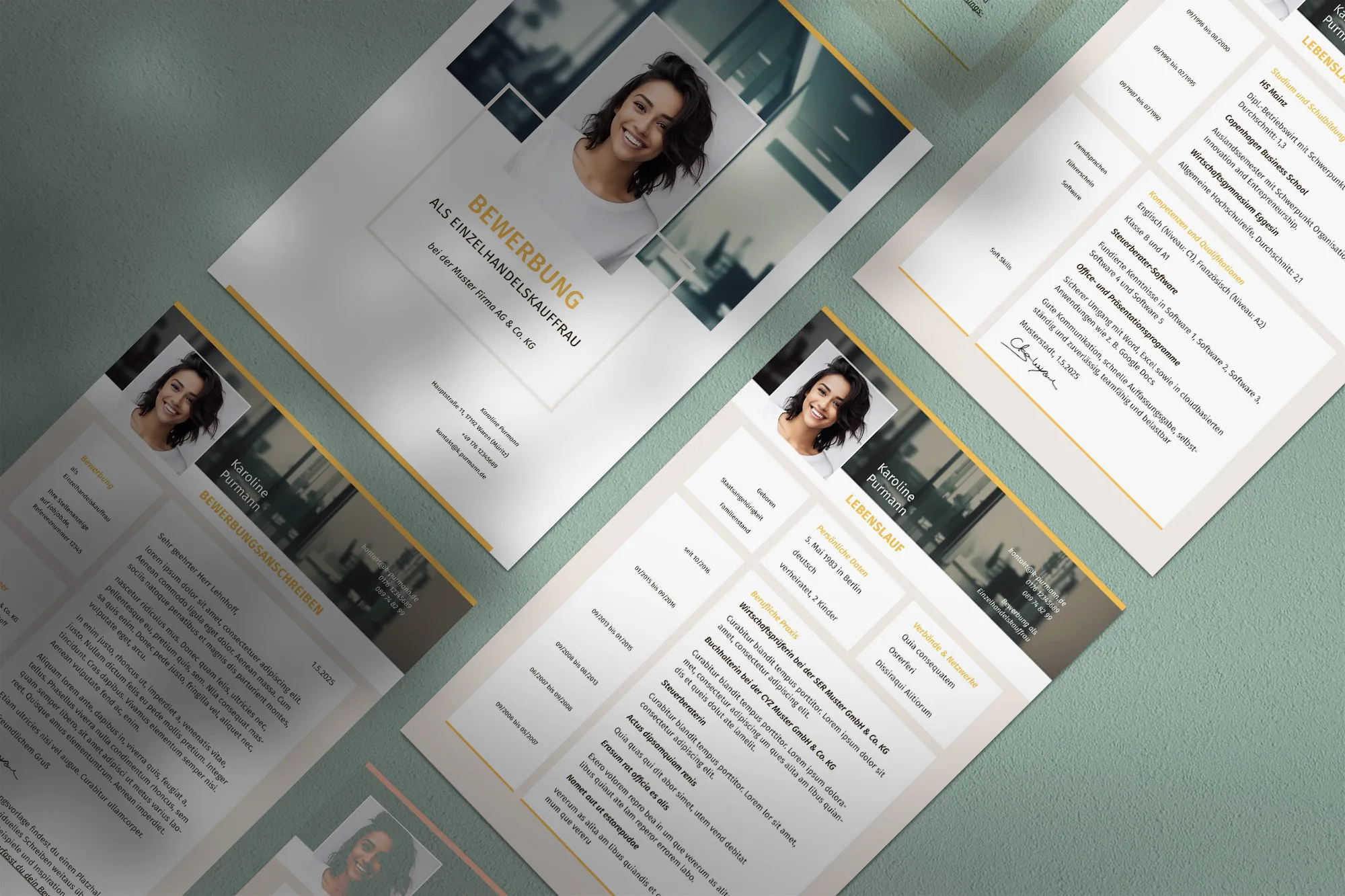 Job application as a professional driver: Download cover letter and CV template