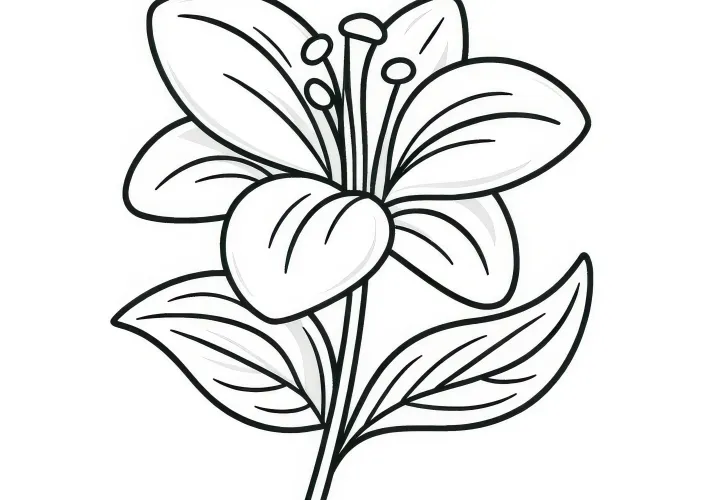 Kreslení lilie (zdarma)