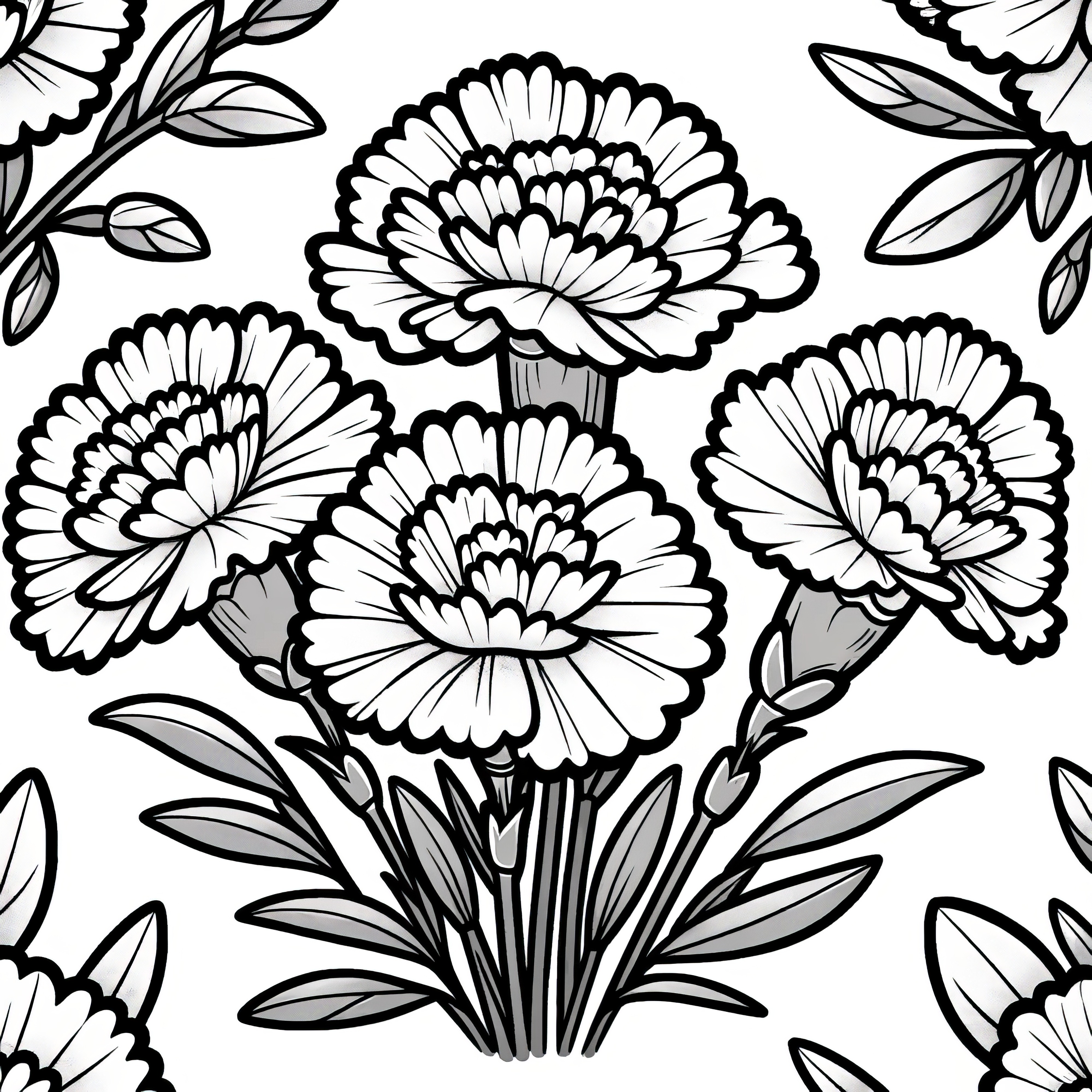 Fiori Di Garofano Semplice Disegno Da Colorare Gratis Fiori Di Garofano Semplice Disegno Da Colorare Gratis