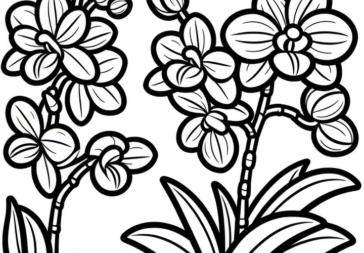 Malování orchidejí: Zdarma ke stažení