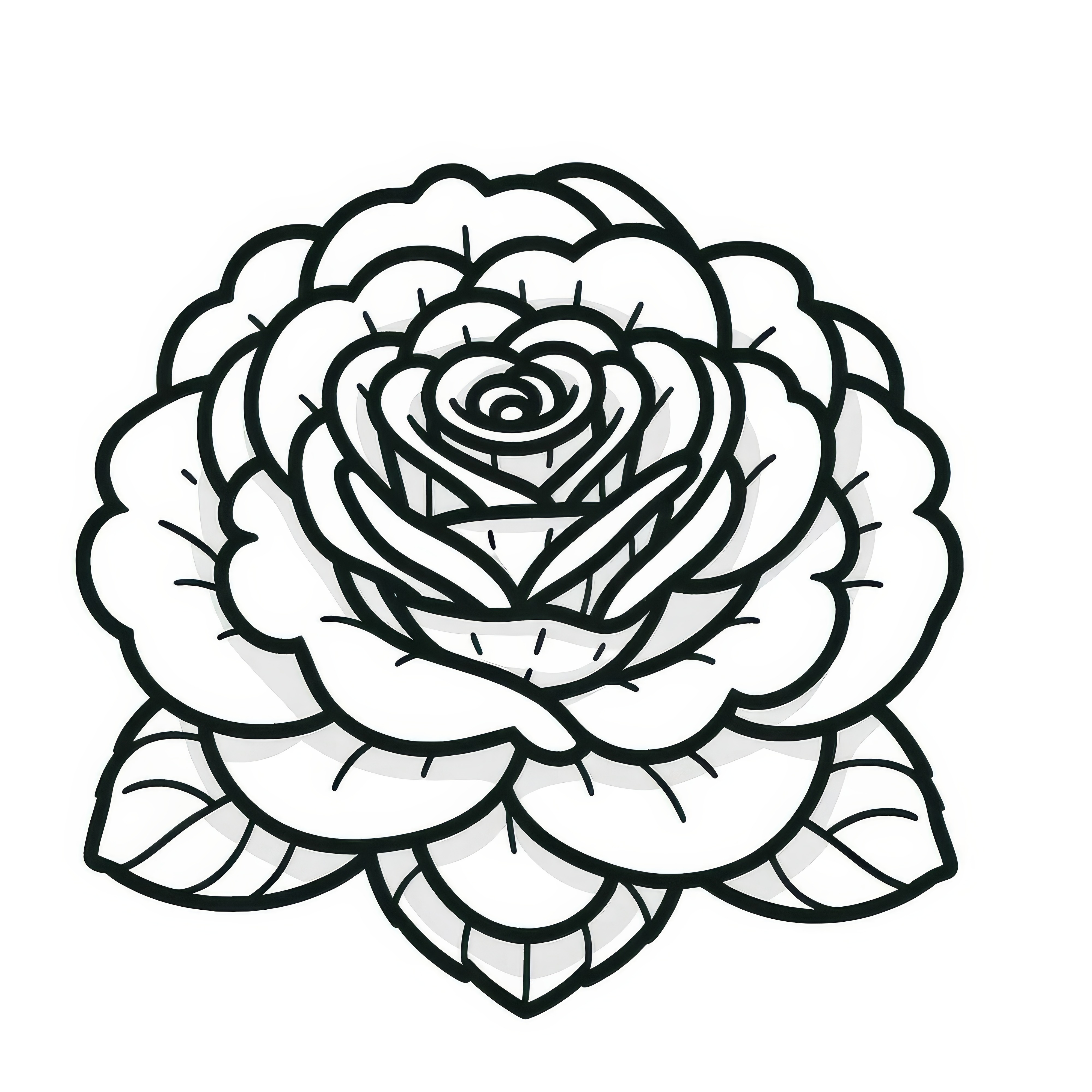세밀한 장미꽃 색칠하기 그림 (무료)