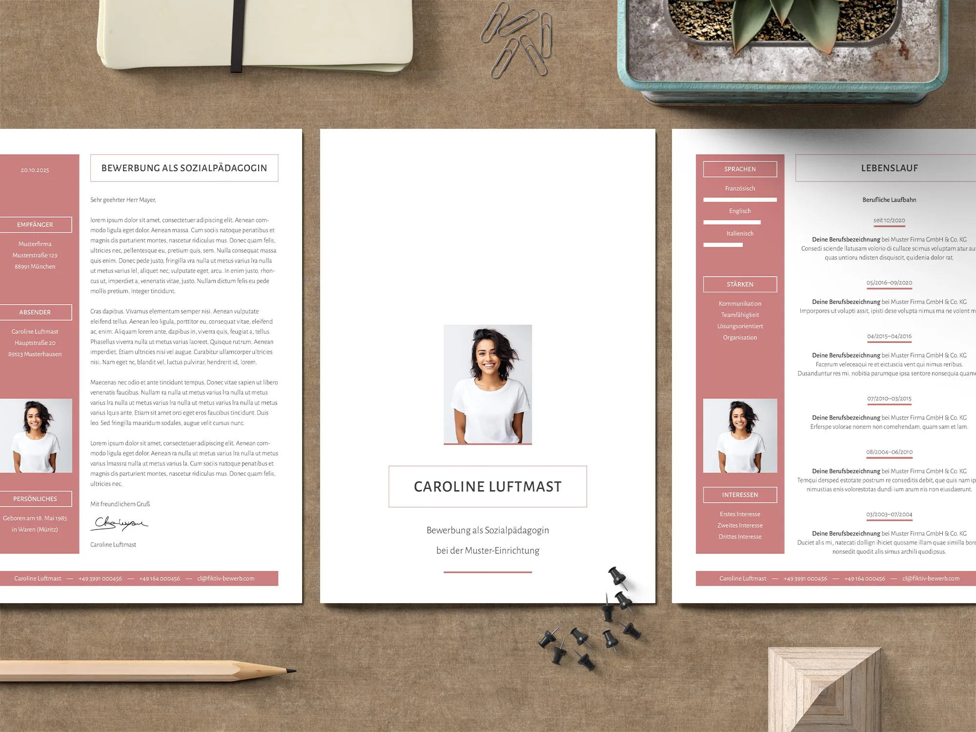 Application as a business economist : Cover letter and CV template