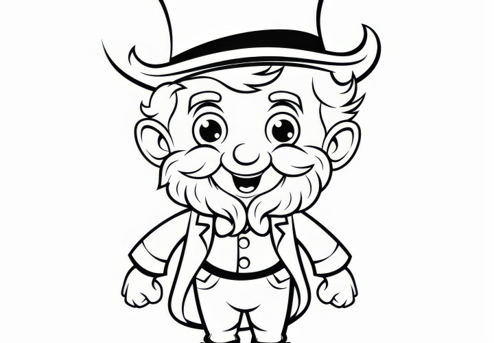 Happy imp: Coloring page free to download