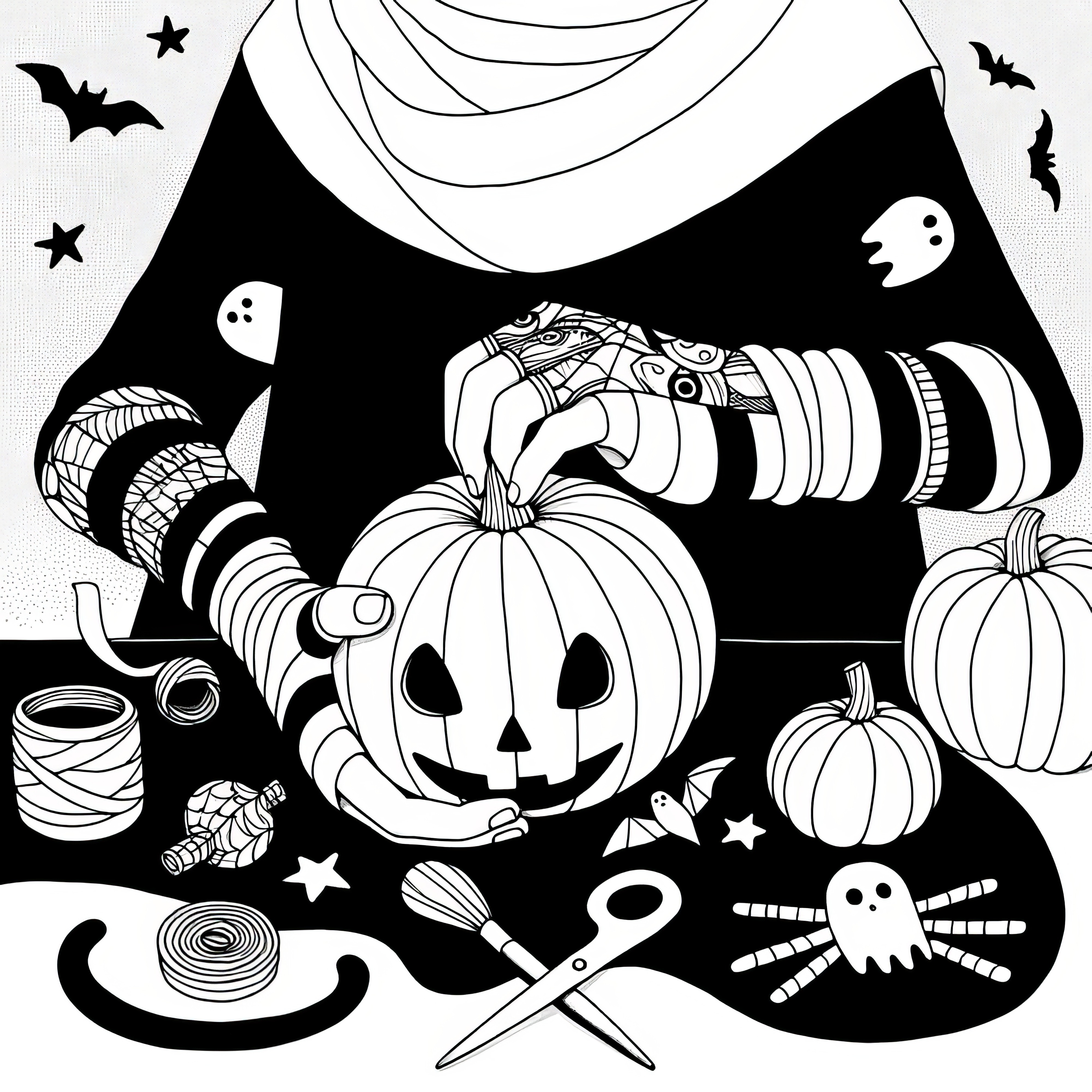 Dovleacul de Halloween este pregătit: desen de colorat de descărcat (Gratuit)