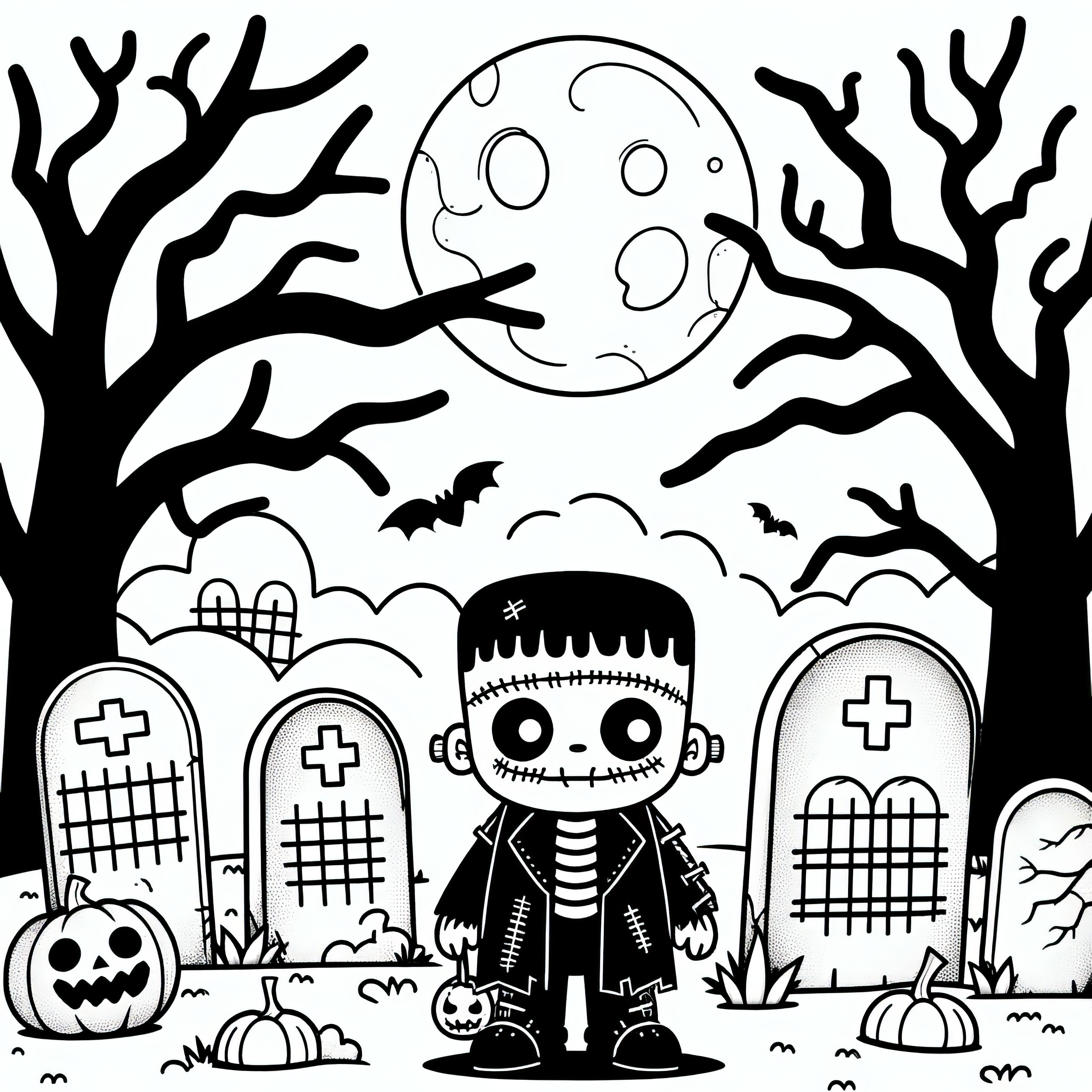 Halloweenský kostým pohřebního přízraku: omalovánka zdarma ke stažení