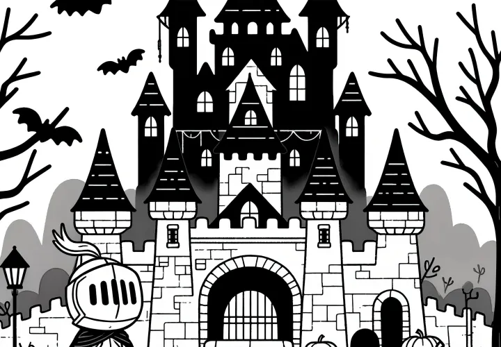 Halloweenský kostým - rytíř před hradem: zdarma ke stažení říkacíře