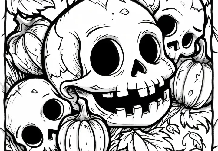 Strašidelné lebky k Halloweenu: Výtisk k stáhnutí (Zdarma)