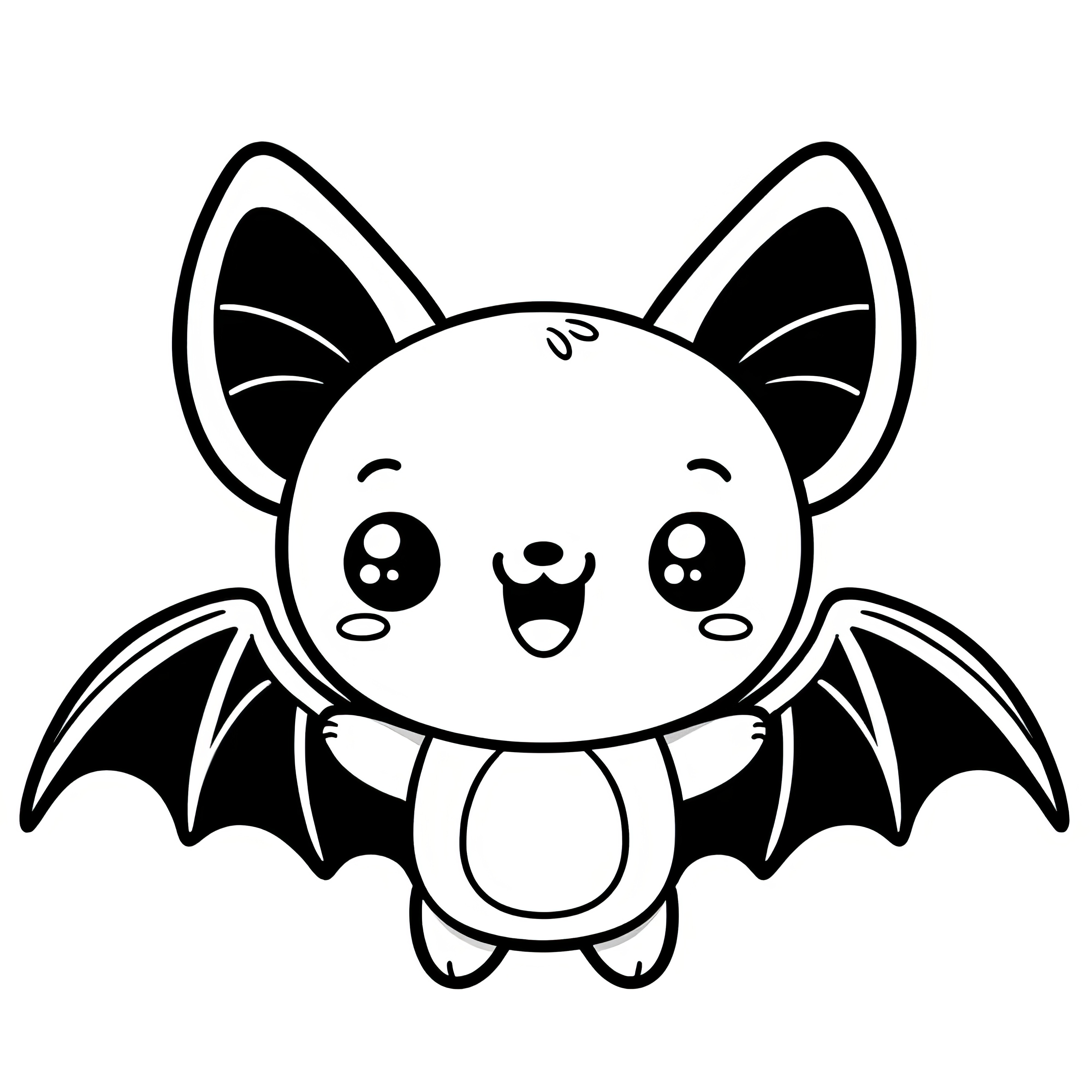 Netopýr: Jednoduchý obrázek na Halloween pro děti (zdarma)