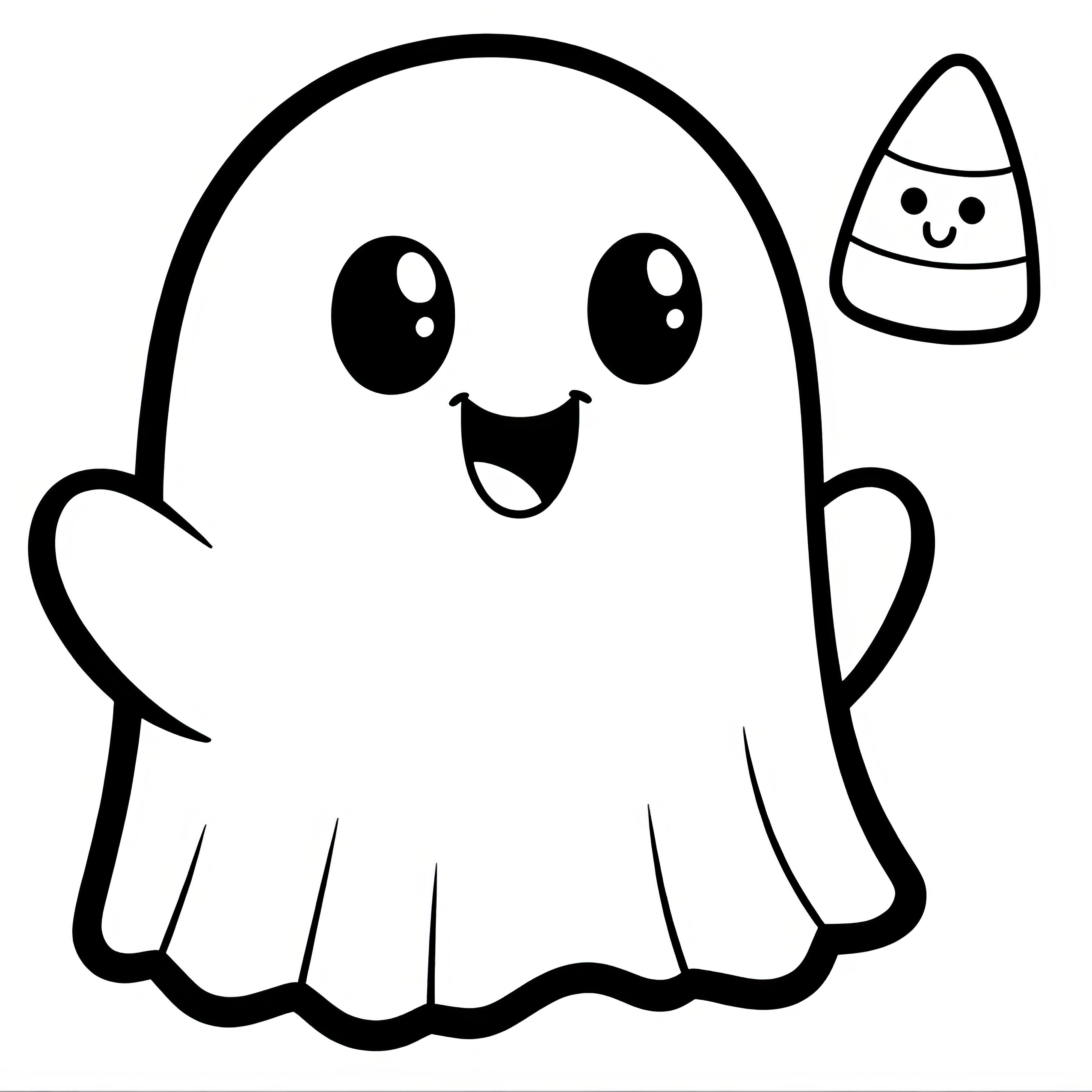Duch: Jednoduchý obrázek na Halloween (Zdarma)