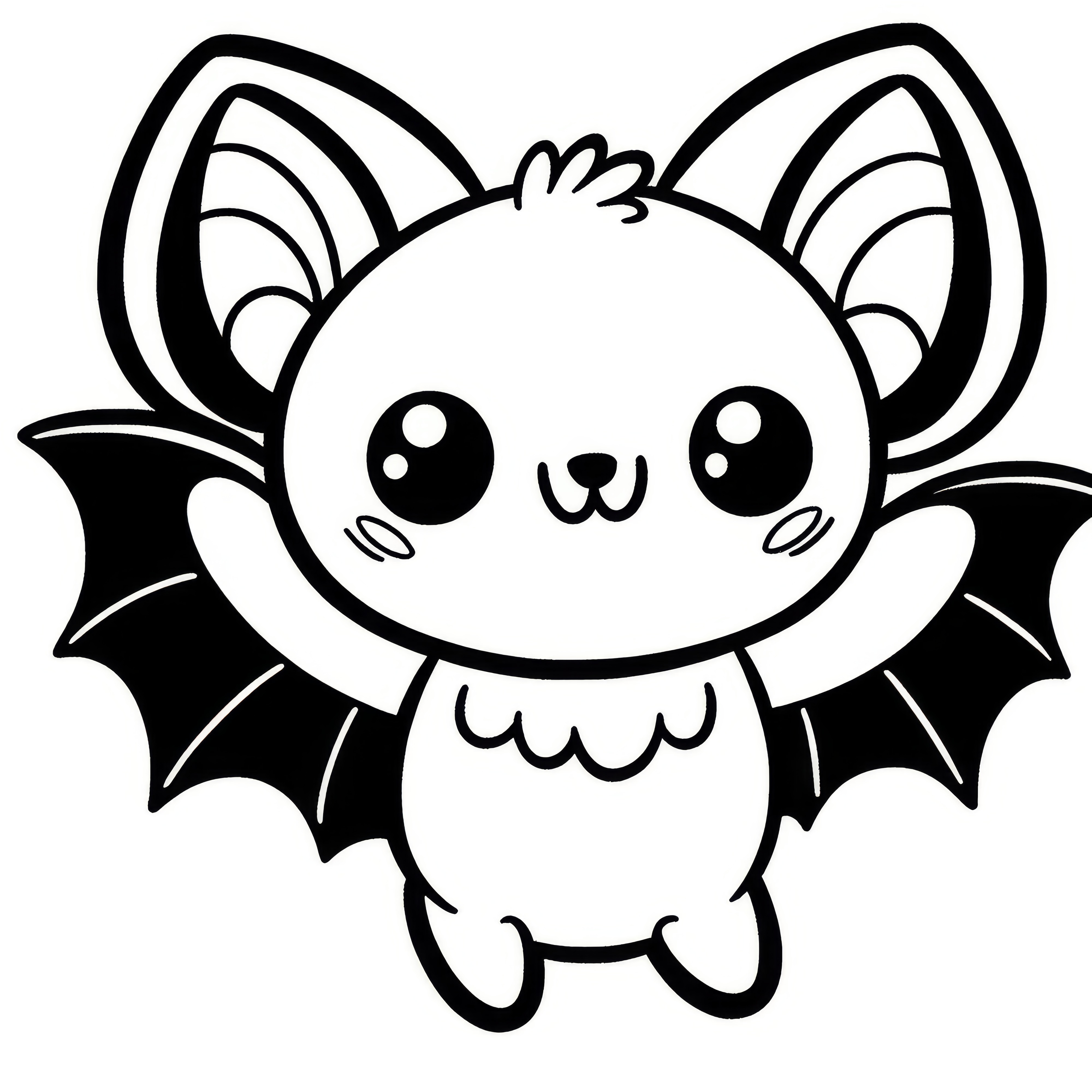 Sladká netopýřice jako vzor ke kreslení pro Halloween (zdarma)