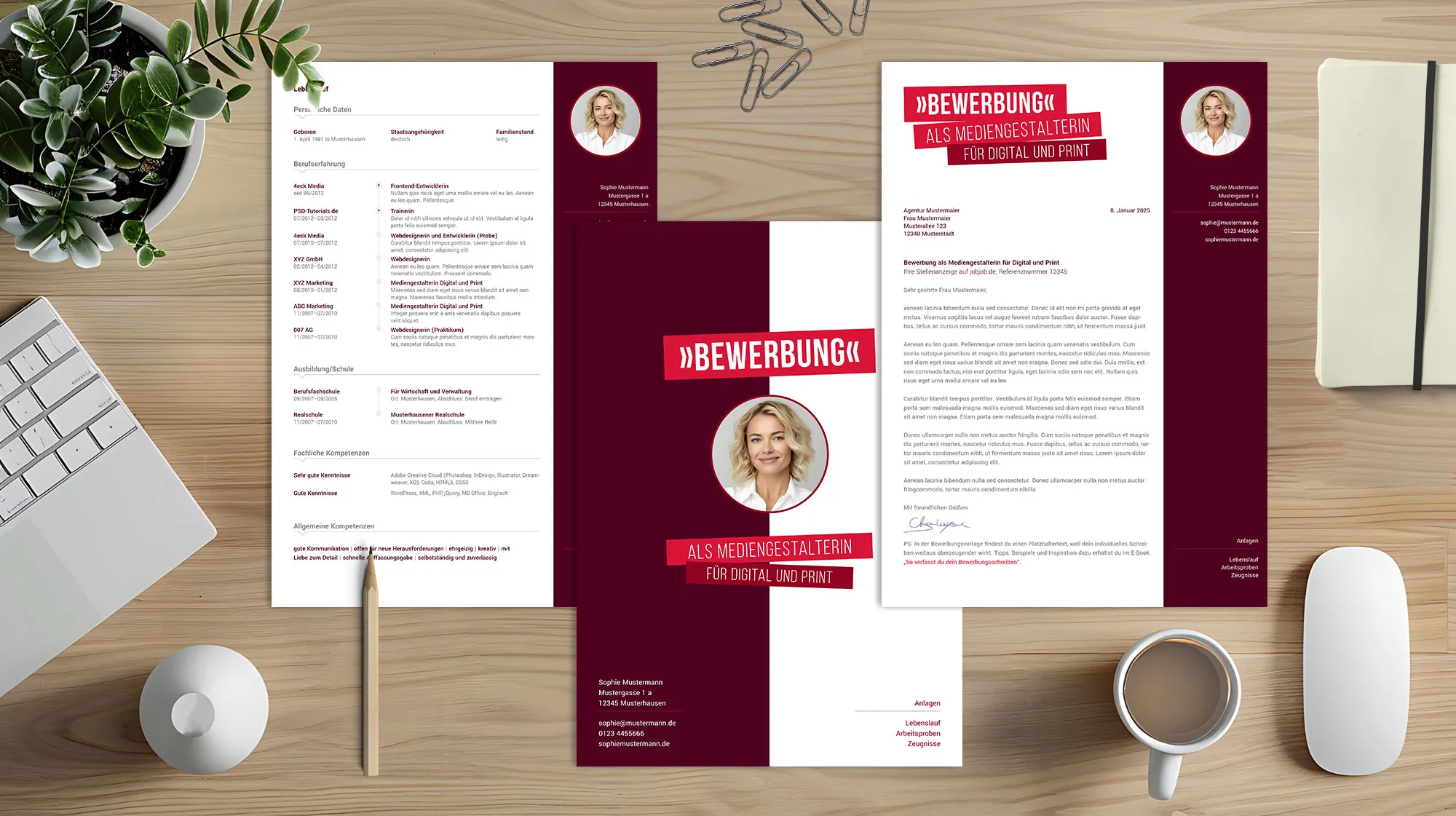 Application as CAD designer: template for cover letter and CV