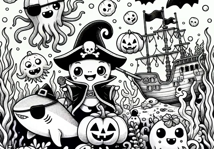 Halloween párty pod vodou s pirátem a dýněmi (Zdarma)