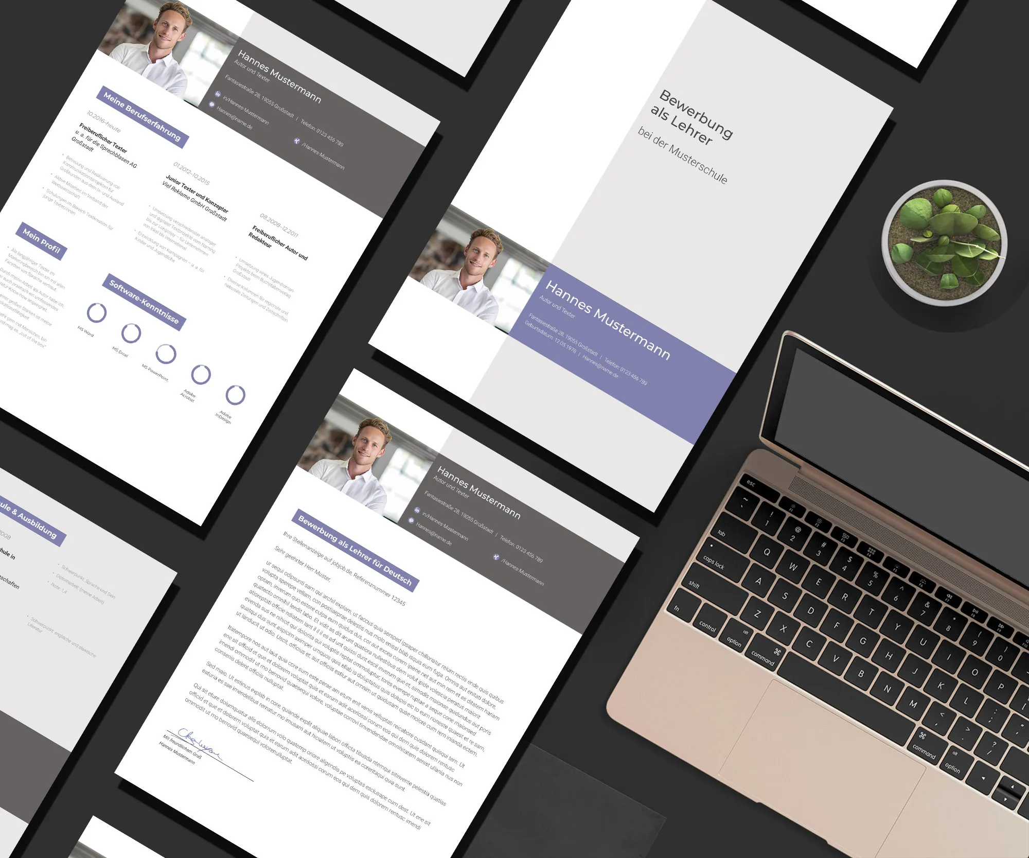 Application as a decorator: cover letter and CV template to download