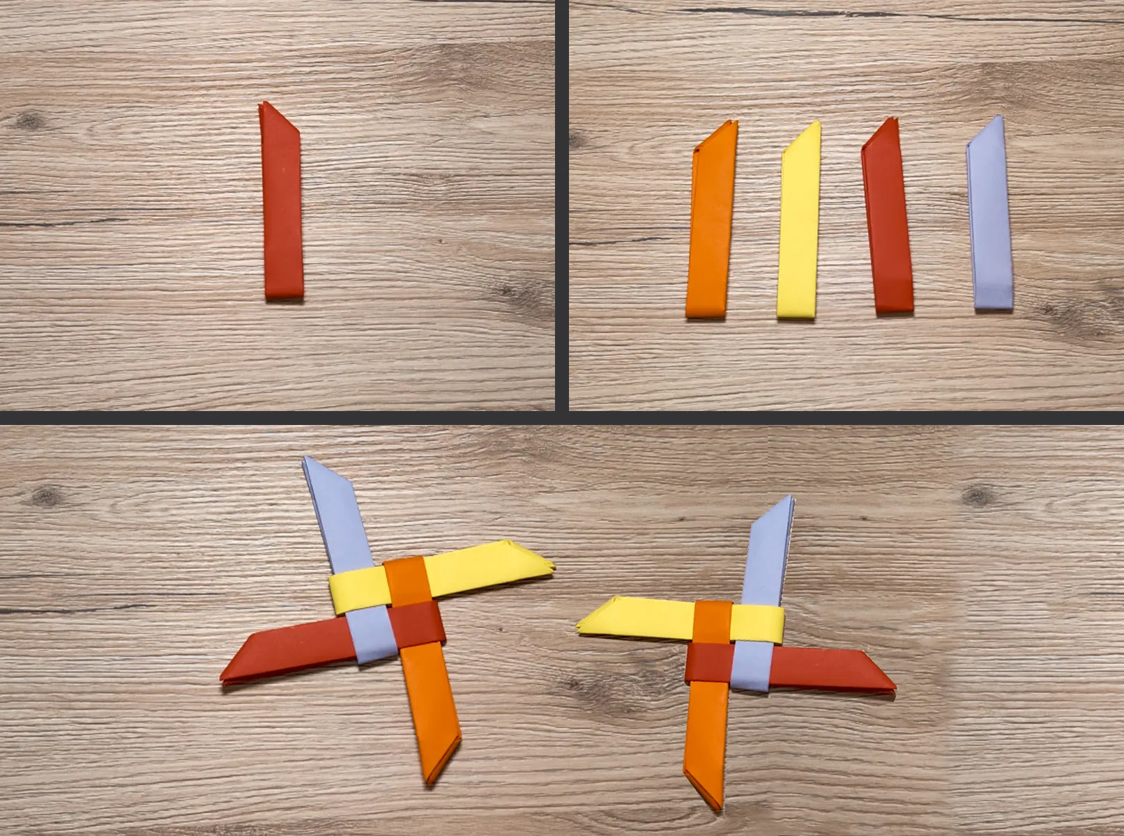 Origami vrtnica: Navodila za zlaganje. Slika 3