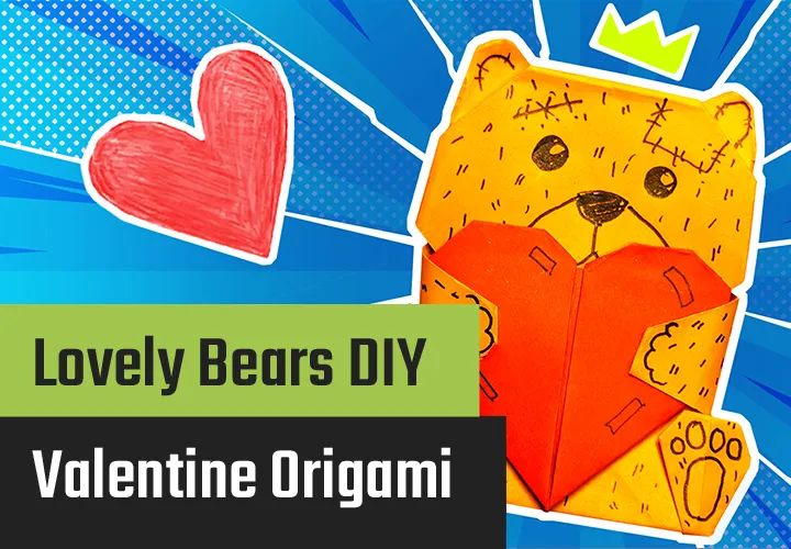 Urso de peluche Origami com coração: instruções com vídeo, fotos e descrição