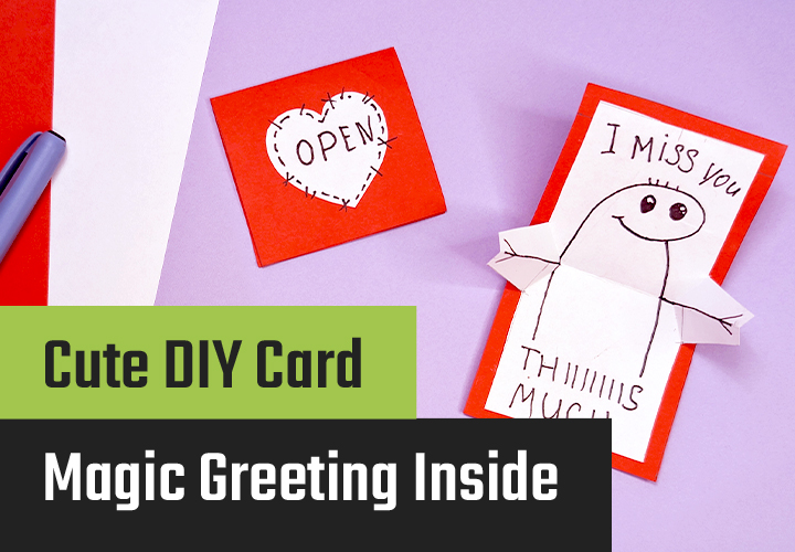 DIY krammekort - vejledning til at lave det til kvindedagen og Mors dag med video og fotos
