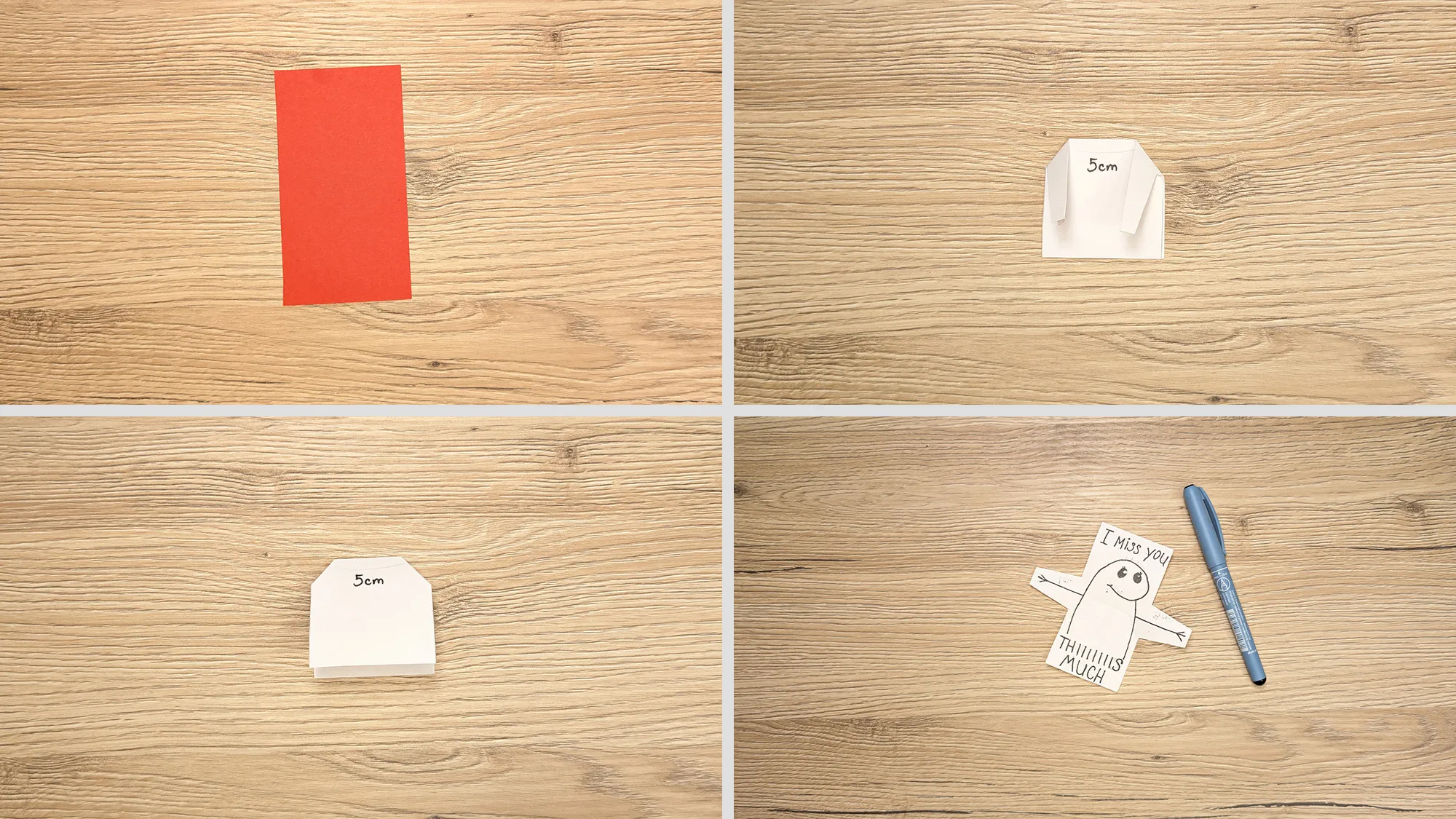 DIY hug card: Instructions with photos and description. The picture 3