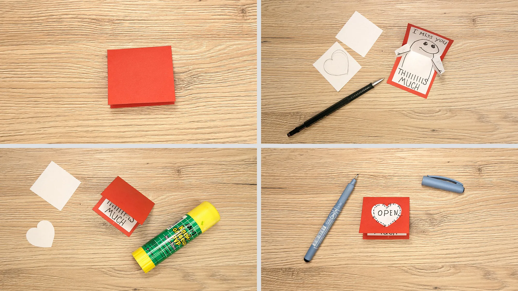 DIY hug card: Instructions with photos and description. The picture 4