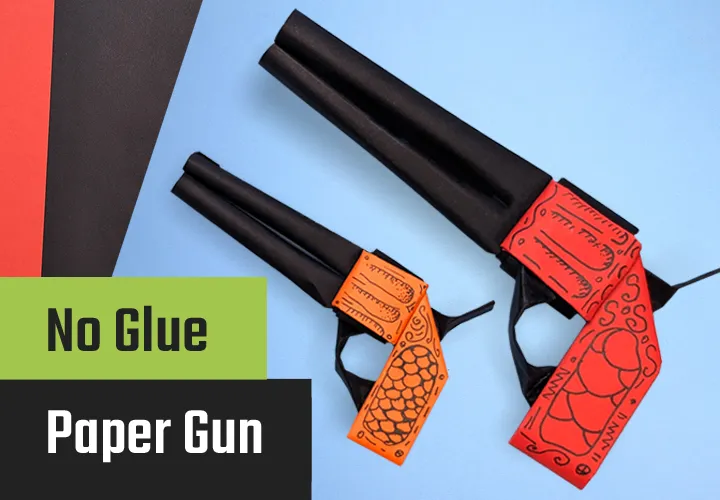 Revolver kertas DIY - Panduan origami dengan video dan foto
